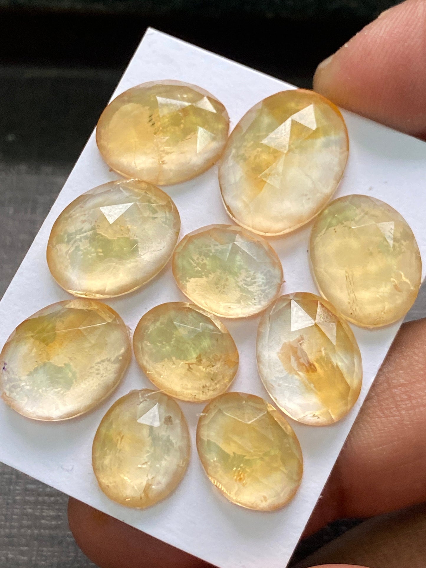 Amazing rare Citrine rosecut oval wholesale lot pcs 10 wt 60 carats size 10x9-17x12mm natural citrine rosecut flatback