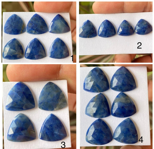 Dazzling Dumortierite rosecut trillion wholesale lot rosecut dumortierite flatback gems