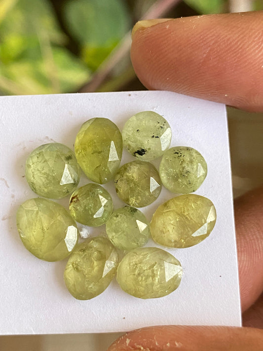 Wow Rare Peridot rosecut go green pcs 11 weight 29 carats size 6.8mm-11x8.7mm natural Peridot rosecut