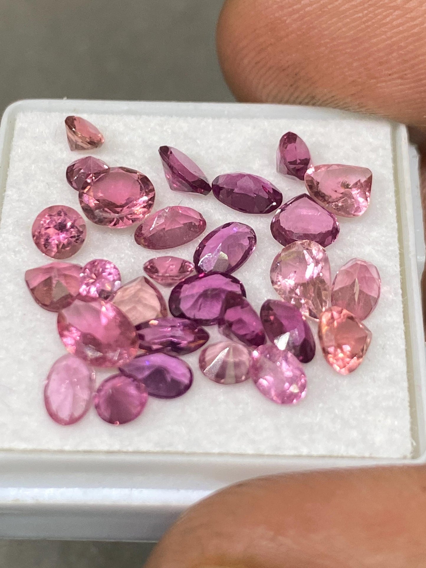 Stunning Rare Pink Tourmaline cut stones cutstones pcs 28 wt 6.55 cts size 2.2mm-6x4mm  tourmaline cuts octagons cutstones pink  tourmaline