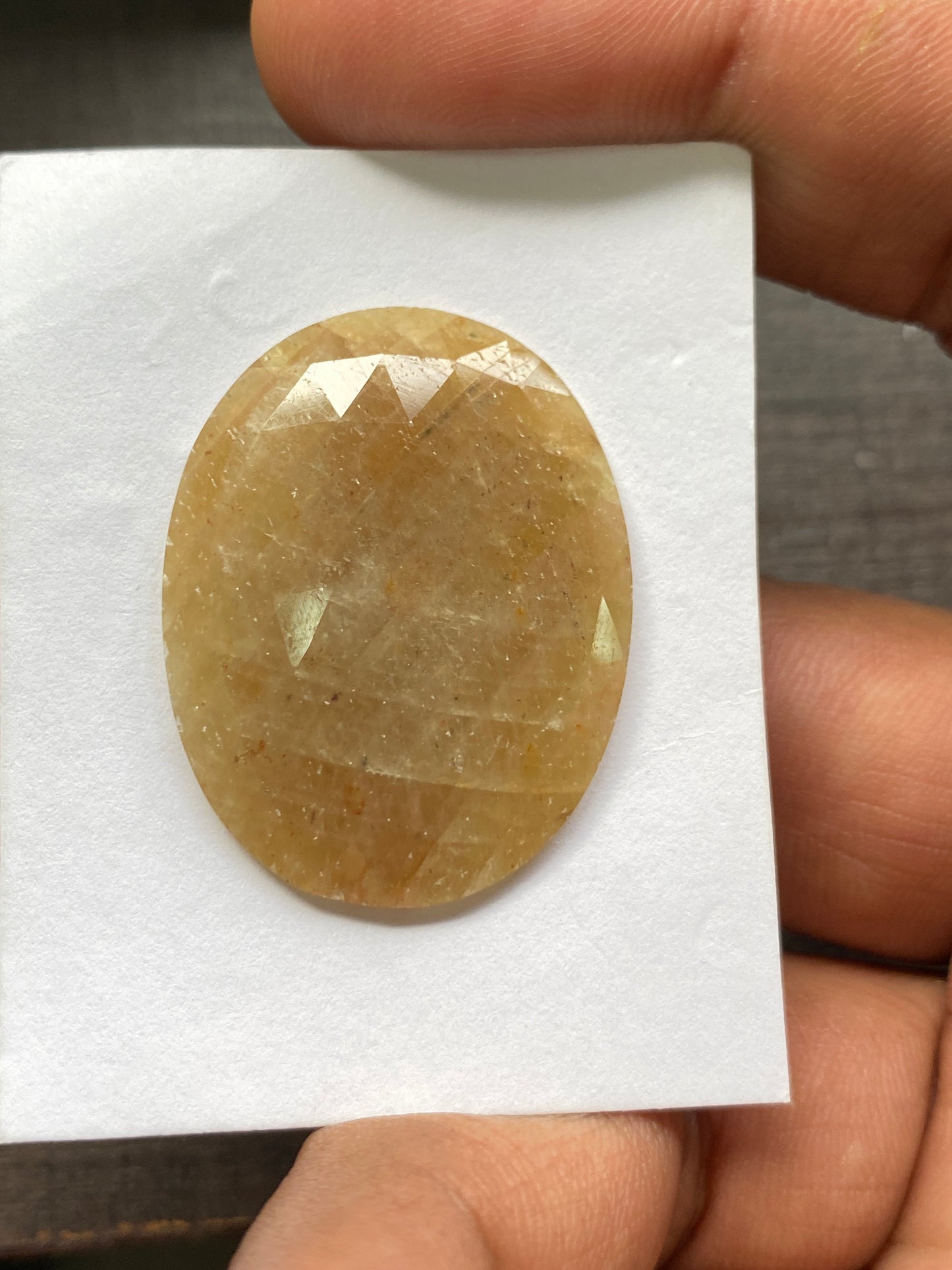 Amazing never seen rare big size oval natural yellow sapphire rosecut wt 41.50 carats size 34x26mm unheated untreated sapphire rosecut