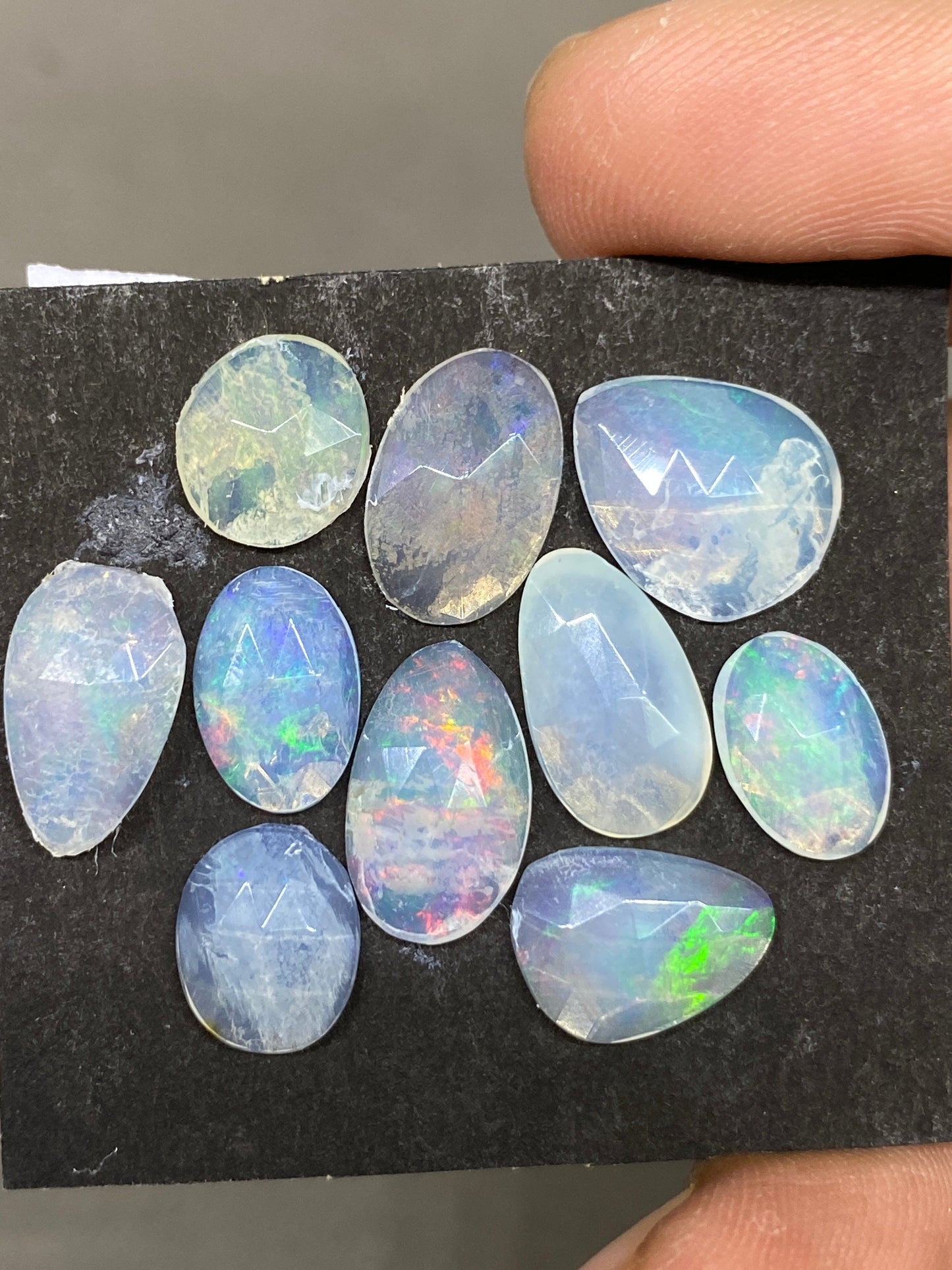 Fascinating Ethiopian opal rosecut Welo opal rosecut aaa quality wt 11 cts pcs 10 size 10x8mm-13x8mm rosecut opal fire natural opal rosecut