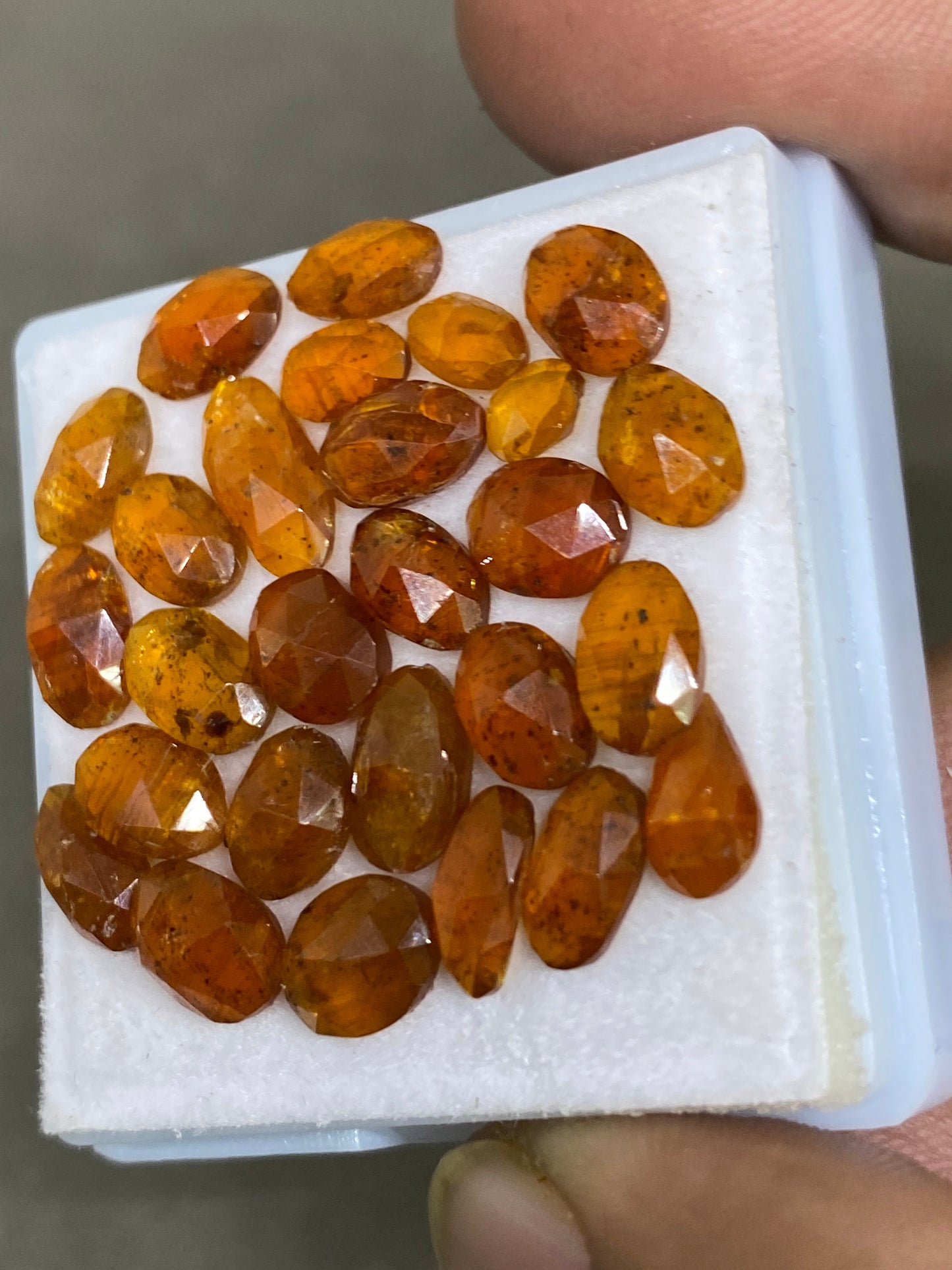 Wow Rare orange kyanite rosecut  flats fine quality weight 28.5 carats pcs 27 size good quality rosecut kyanye