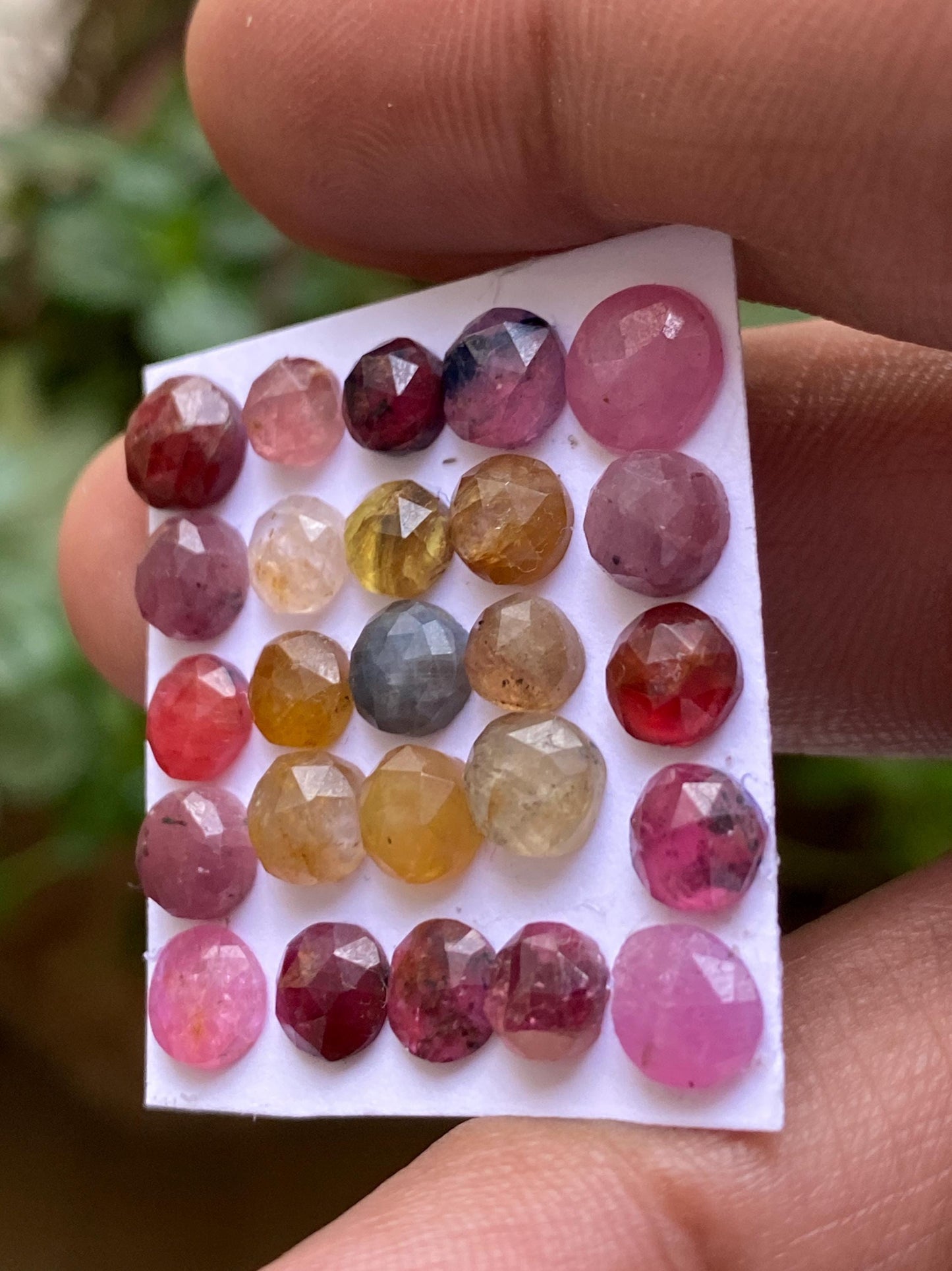 Stunning sparkling very rare umba valley rosecut multi sapphire lot round shape beautiful 5mm-7mm pcs 25 weight 26 cts rosecut sapphire umba