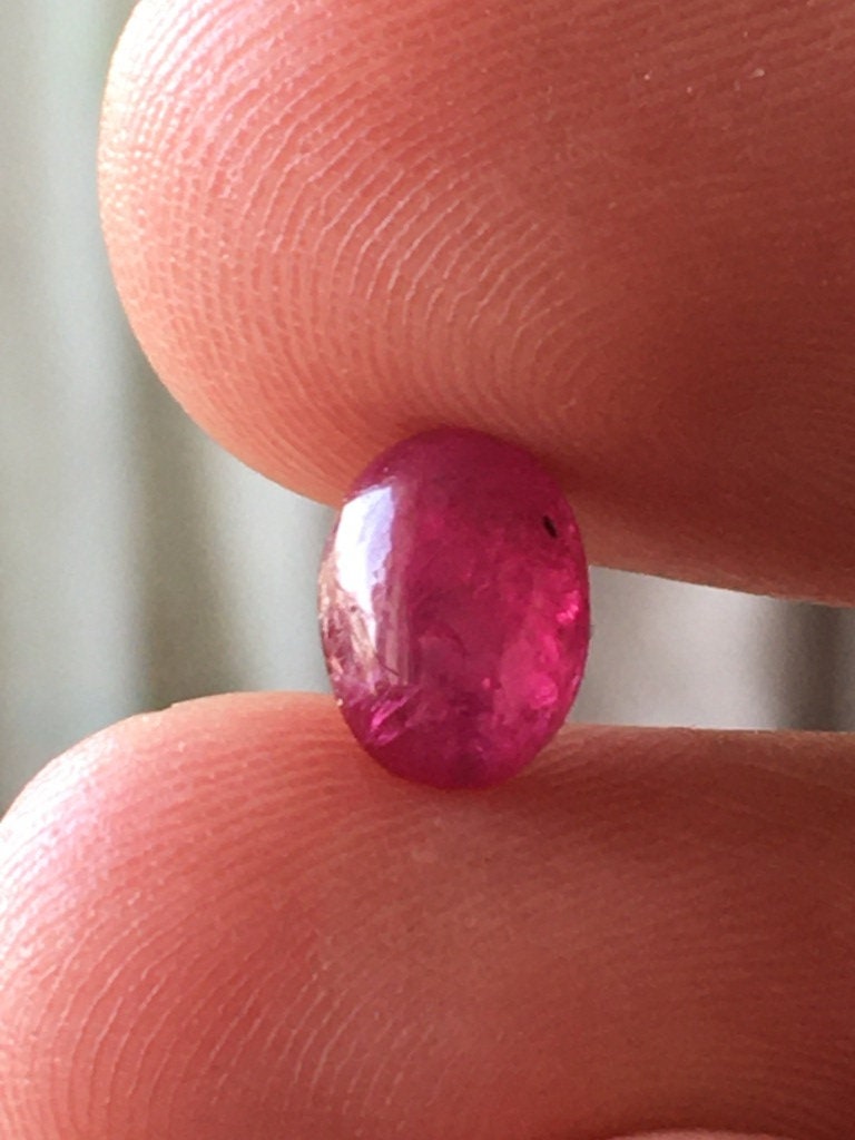 AAA Natural ruby oval cabochon weight 2 carats very cute color ideal for a ring nice color natural ruby unheated untreated ruby oval cab