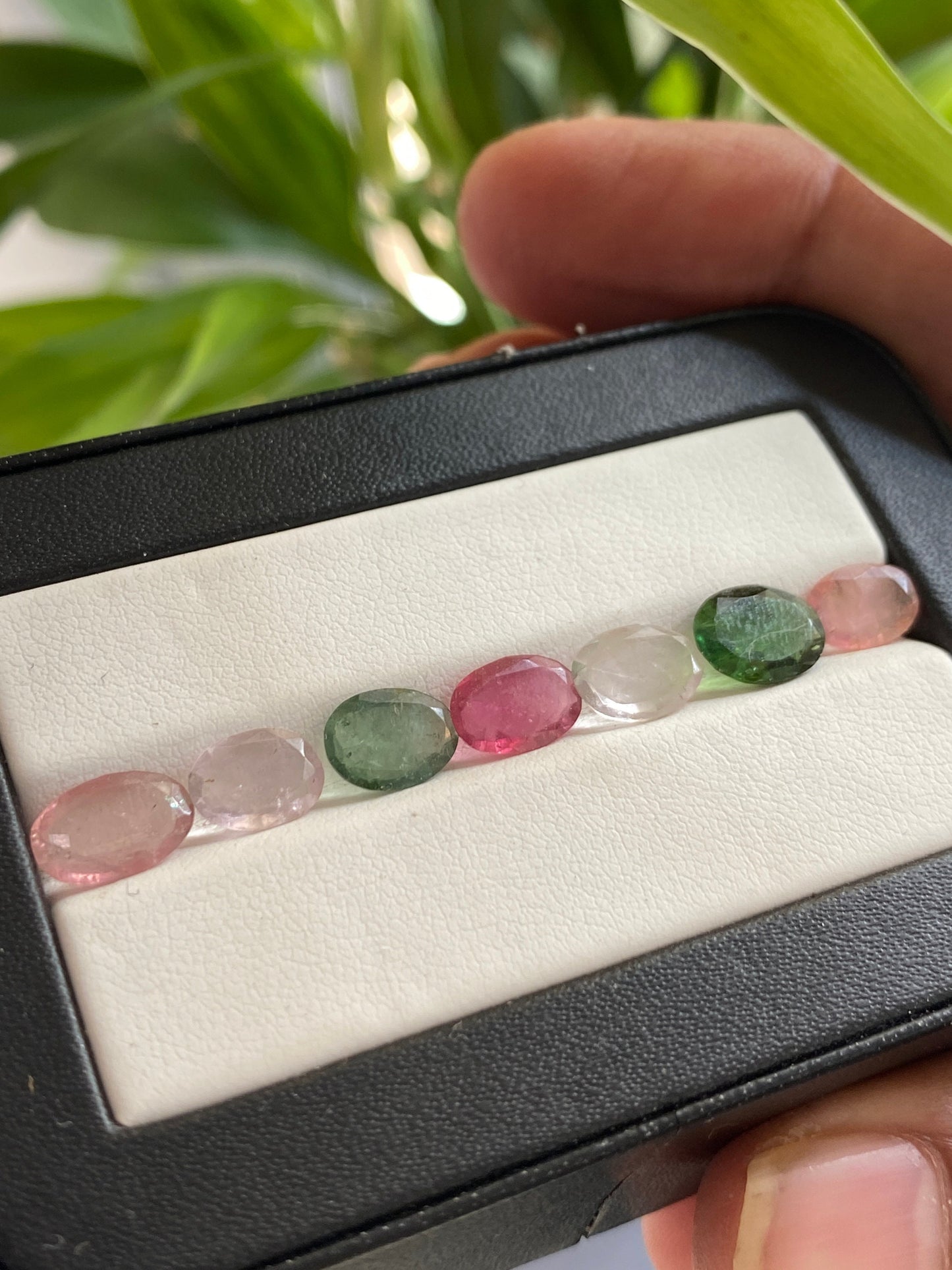 Lovely Rare Multi Tourmaline oval cutstones pcs 7 wt 6.50 cts 8x5.7mm-9.5x7.3mm tourmaline cuts ovals cutstones pink  tourmaline