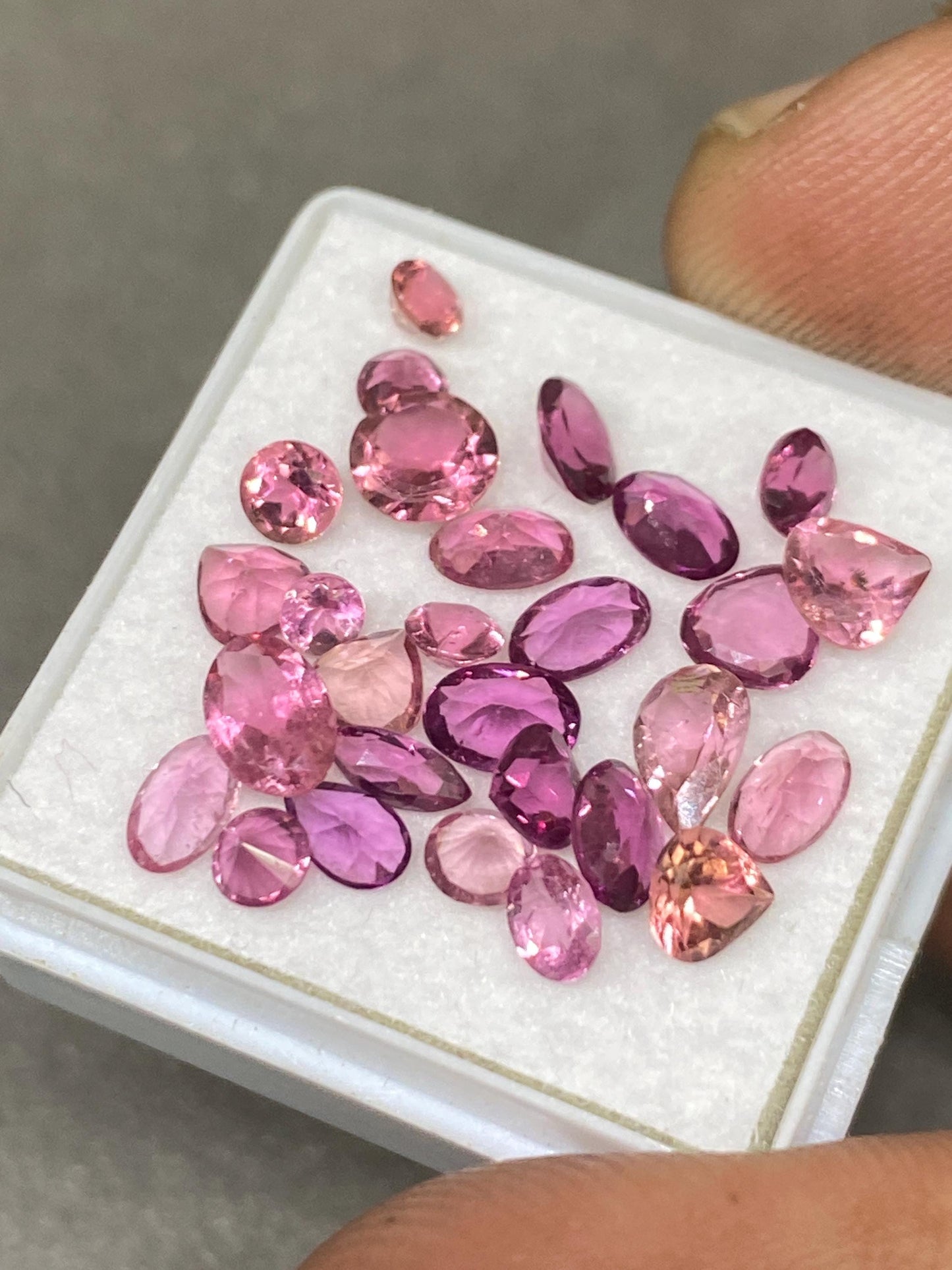 Stunning Rare Pink Tourmaline cut stones cutstones pcs 28 wt 6.55 cts size 2.2mm-6x4mm  tourmaline cuts octagons cutstones pink  tourmaline