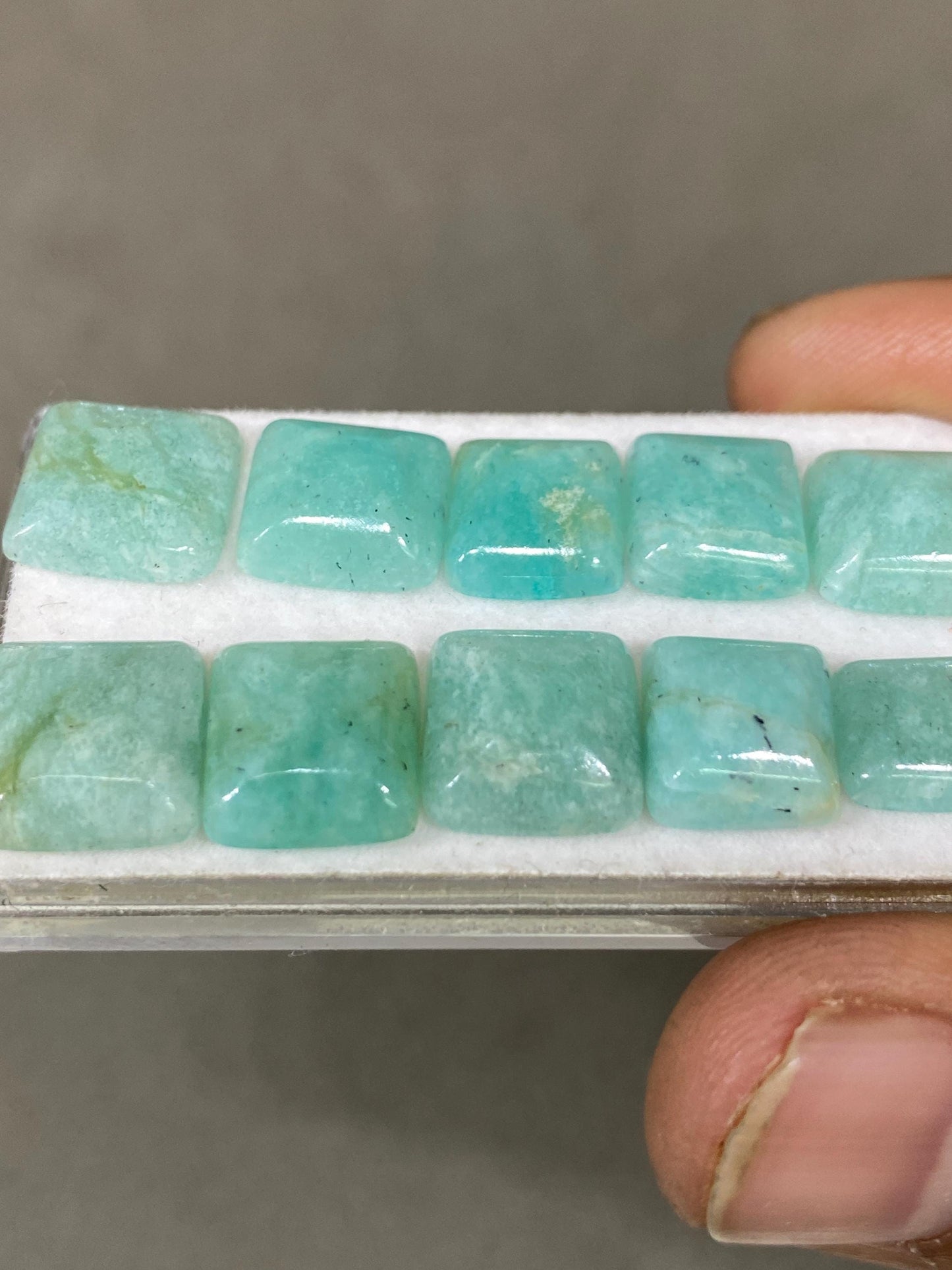 Aweome rare amazonite sugar loaf cabochons  weight 35 cts pcs 10 size 8mm-11mm amazonite  sugarloaf cabcohon