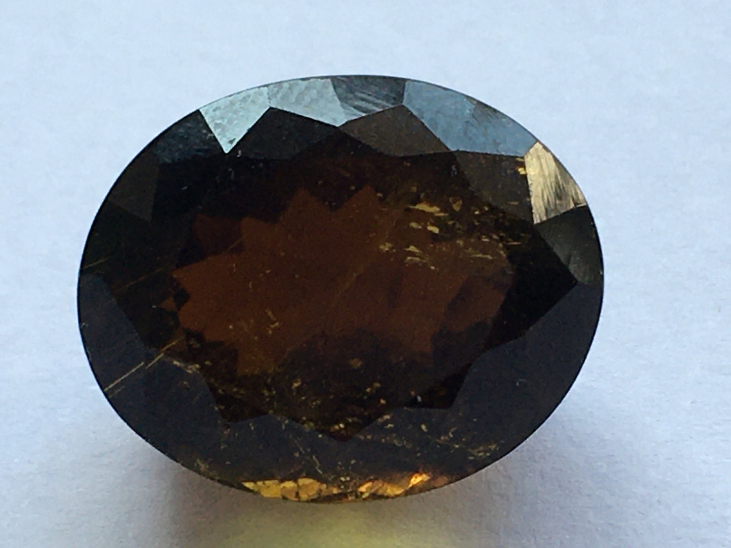 Beautiful rare brown Petro tourmaline oval cutstone weight 22.5 carats size 17.2x14.3mm  tourmaline cut for ring pendant