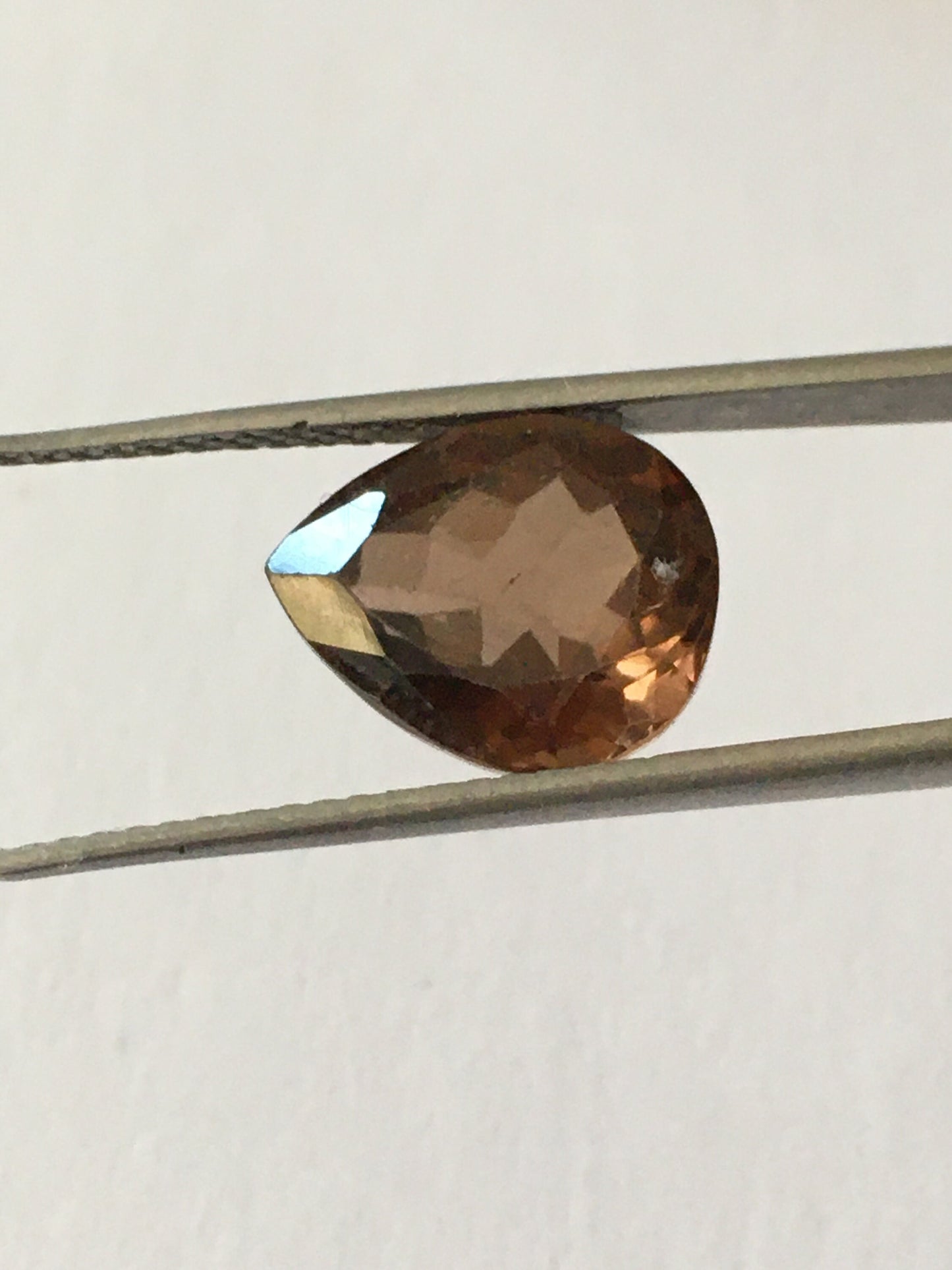 Fabulous champagne brown pear cut wt 4.5 carats size 11.6x9.4mm tourmaline cut for ring pendant