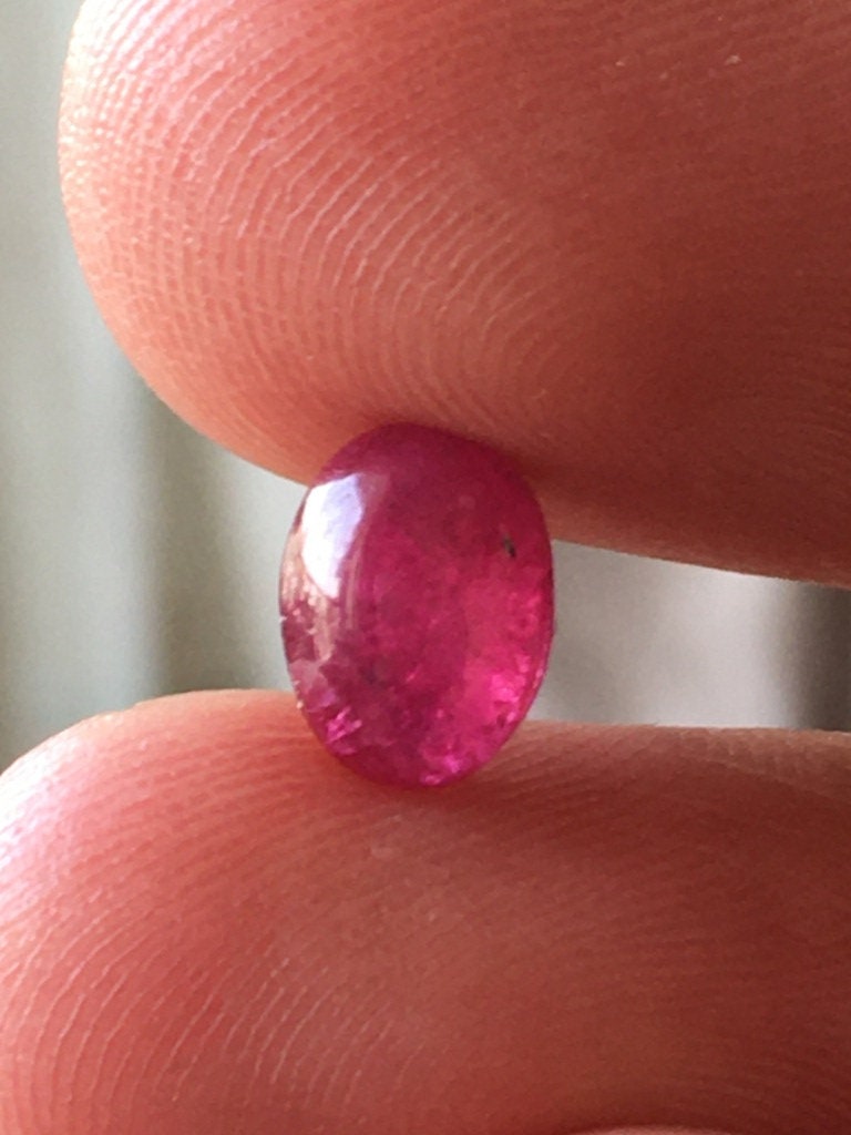 AAA Natural ruby oval cabochon weight 2 carats very cute color ideal for a ring nice color natural ruby unheated untreated ruby oval cab