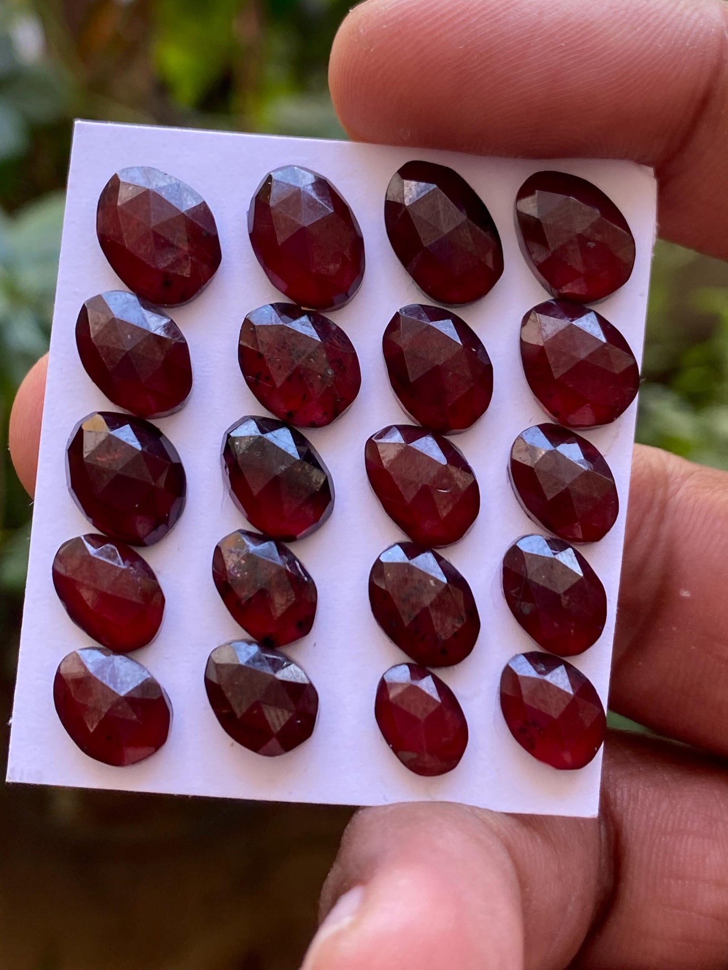 Delightful rare rosecut red garnet fancy garnet rosecut pcs 20 wt 65 cts 8x6mm-11.8x7.9mm mix sizes and mix shapes orange garnet rosecut