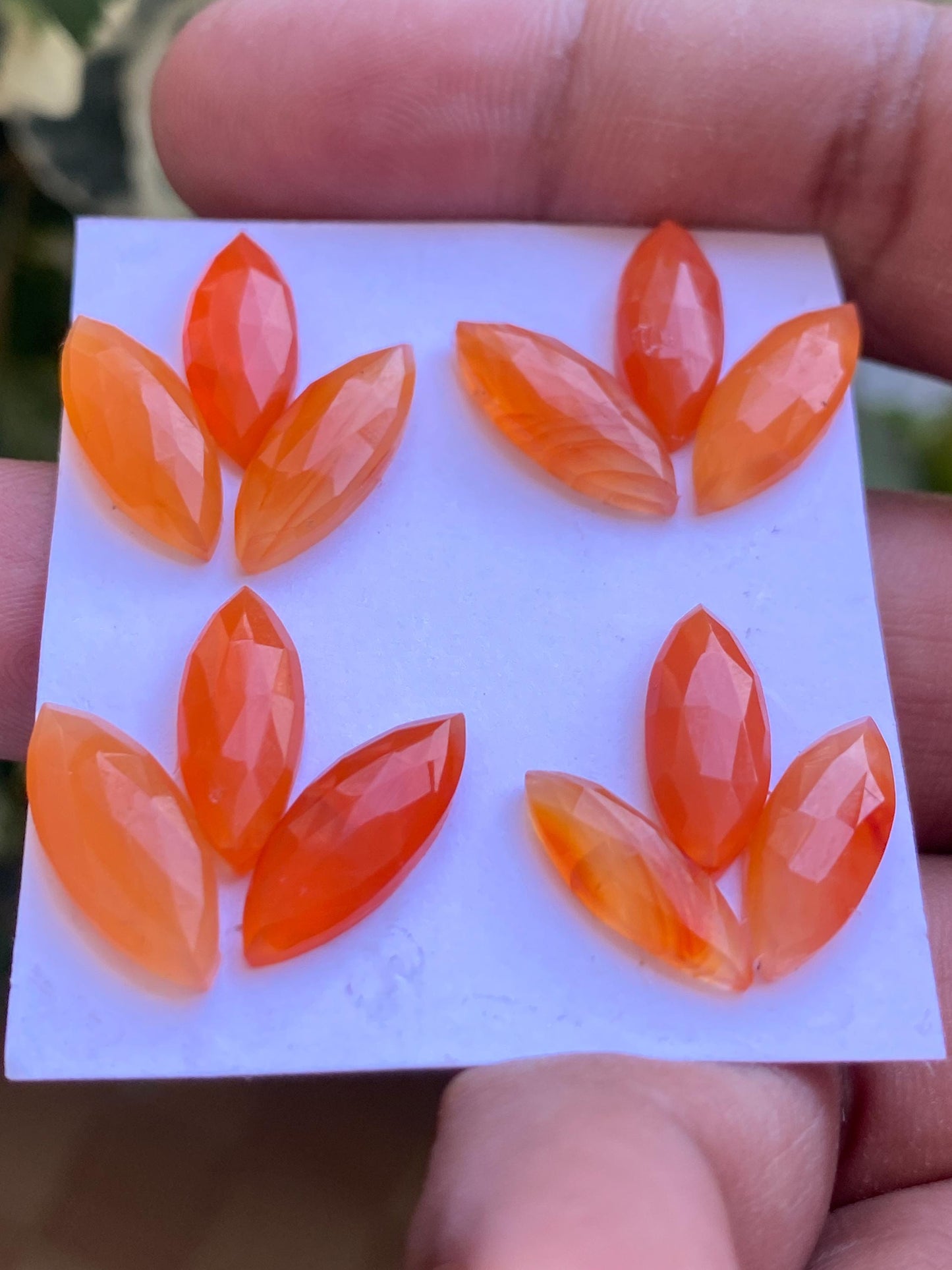 Beautiful Carnelian rosecut marquise big pcs 12 wt 37.60 carats size 15.7x5.3mm-18x7.5mm aaa quality marquise shapes carnelian cabochons