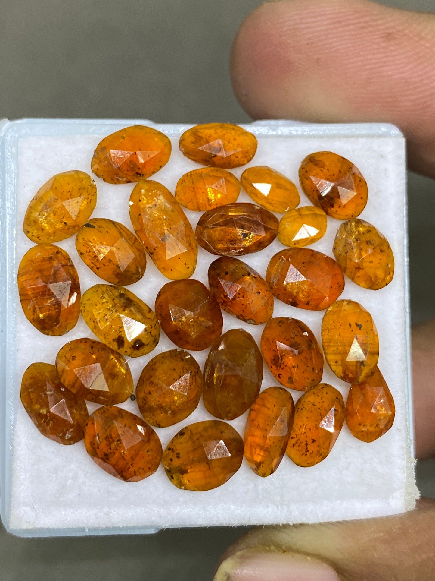 Wow Rare orange kyanite rosecut  flats fine quality weight 28.5 carats pcs 27 size good quality rosecut kyanye