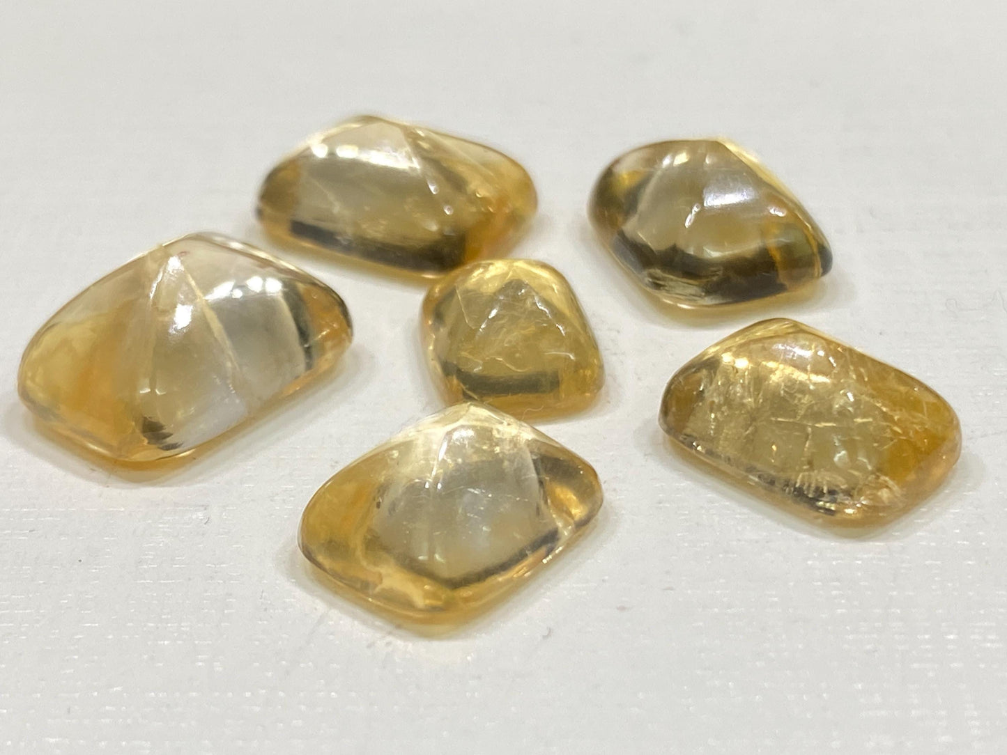 Stunning natural citrine sugar loaf cabochons wholesale lot wt 40.50 cts pcs 6 size 11x8-15x11mm citrine sugarloaf cabochons