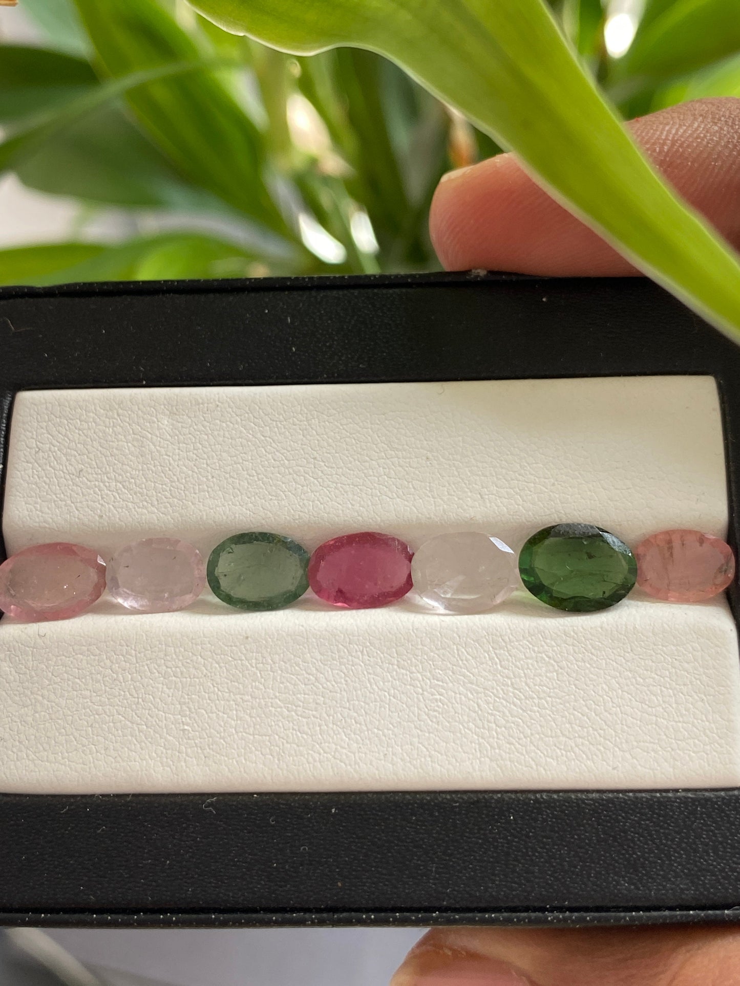 Lovely Rare Multi Tourmaline oval cutstones pcs 7 wt 6.50 cts 8x5.7mm-9.5x7.3mm tourmaline cuts ovals cutstones pink  tourmaline