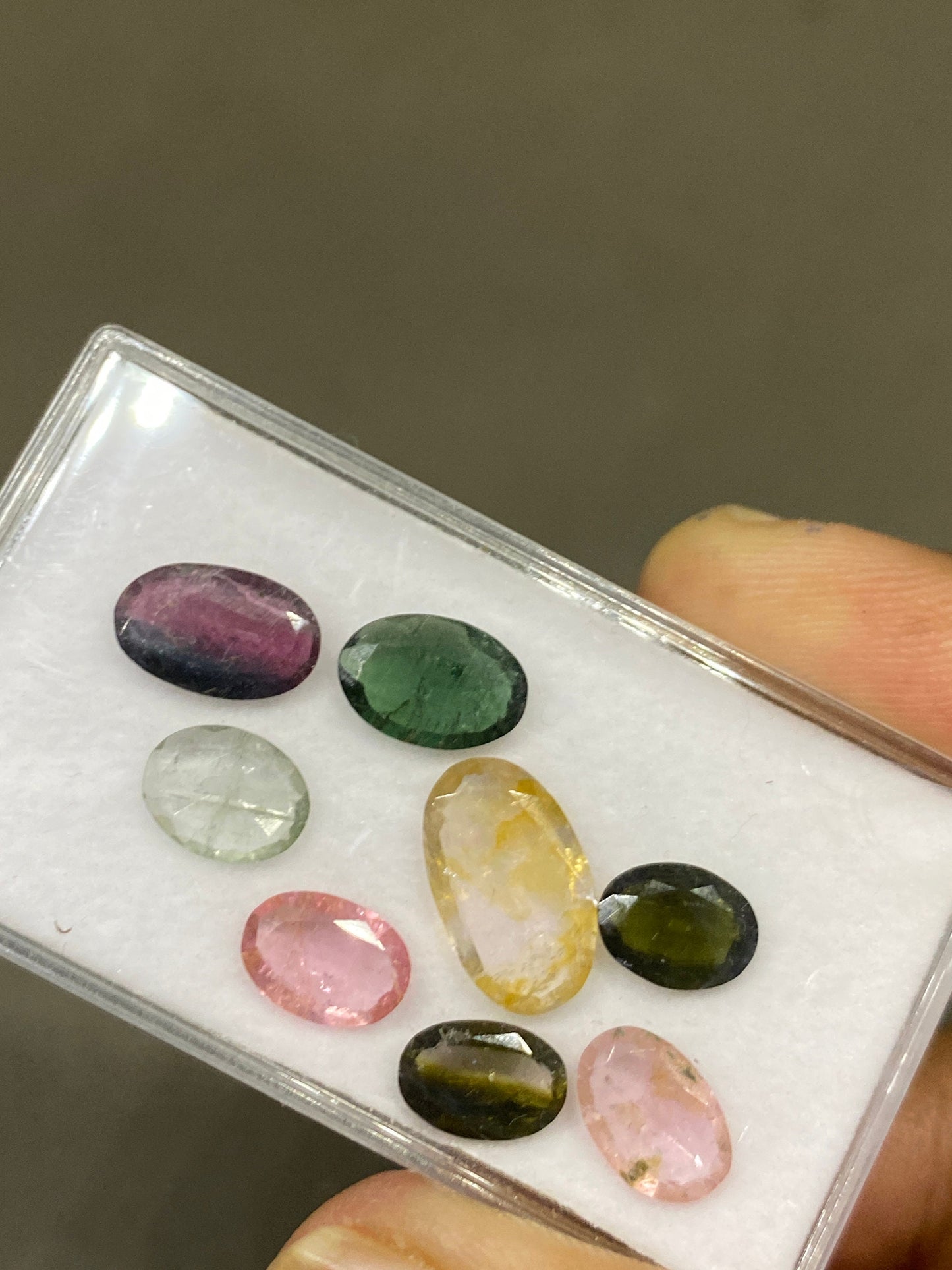 wow Rare watermelon Tourmaline oval cutstones pcs 8 wt 9 cts size 8.5x5x8-13.2x8mm tourmaline cuts ovals cutstones pink  tourmaline