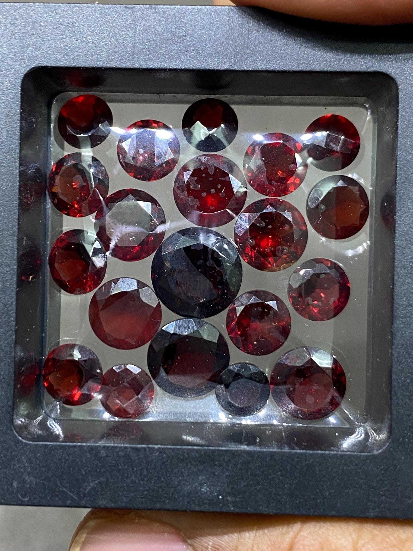 Rare Garnet cut round shapes pcs 20 size 5.5x6mm-8mm wt 33.90 cts Garnet cut stone good quality January birth stone