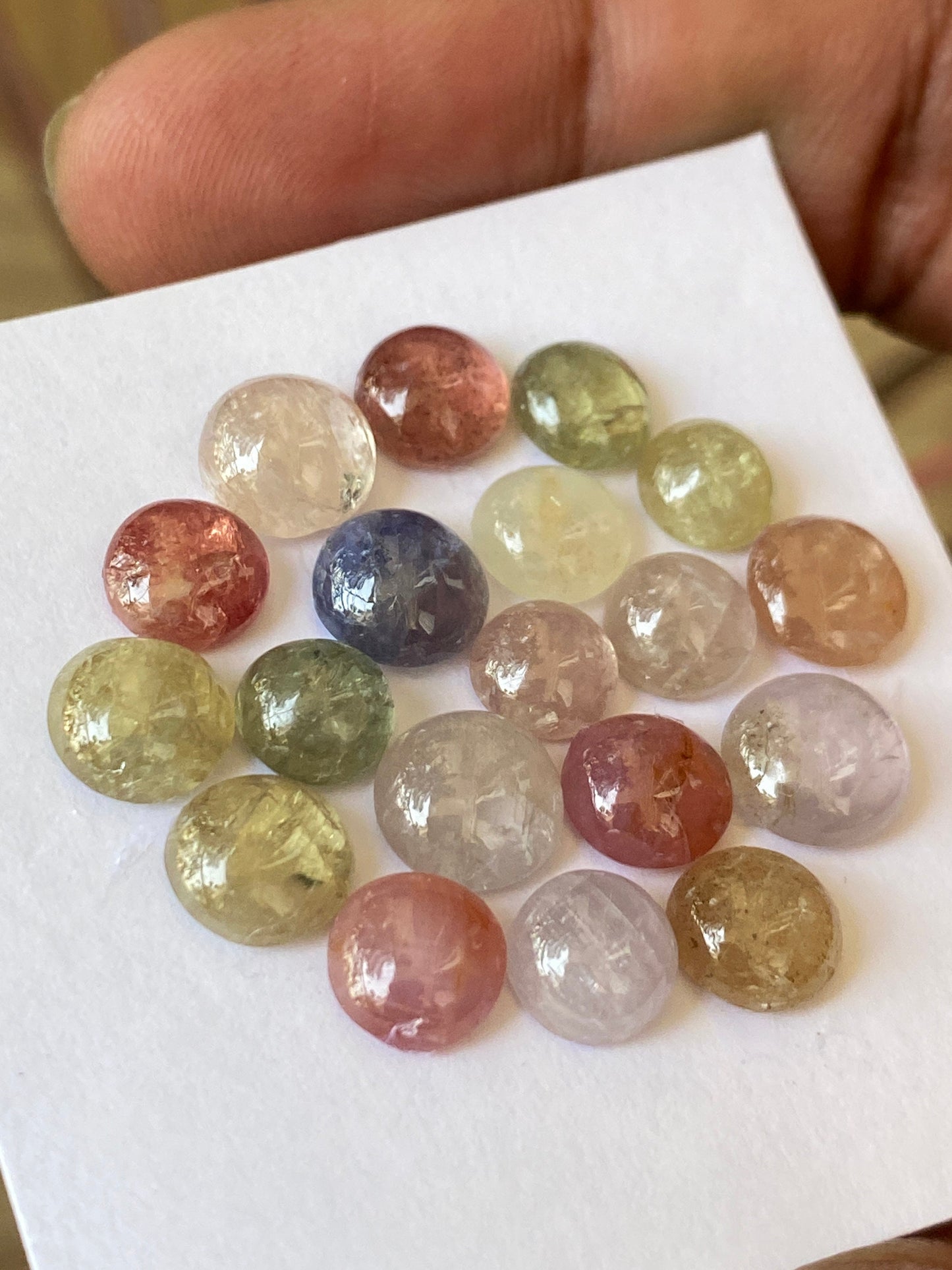 Mesmerising Nice beautiful rare umba sapphire round cabochons wt 47.50 carats size 7mm-9mm pcs 19 natural sapphire unheated untreated