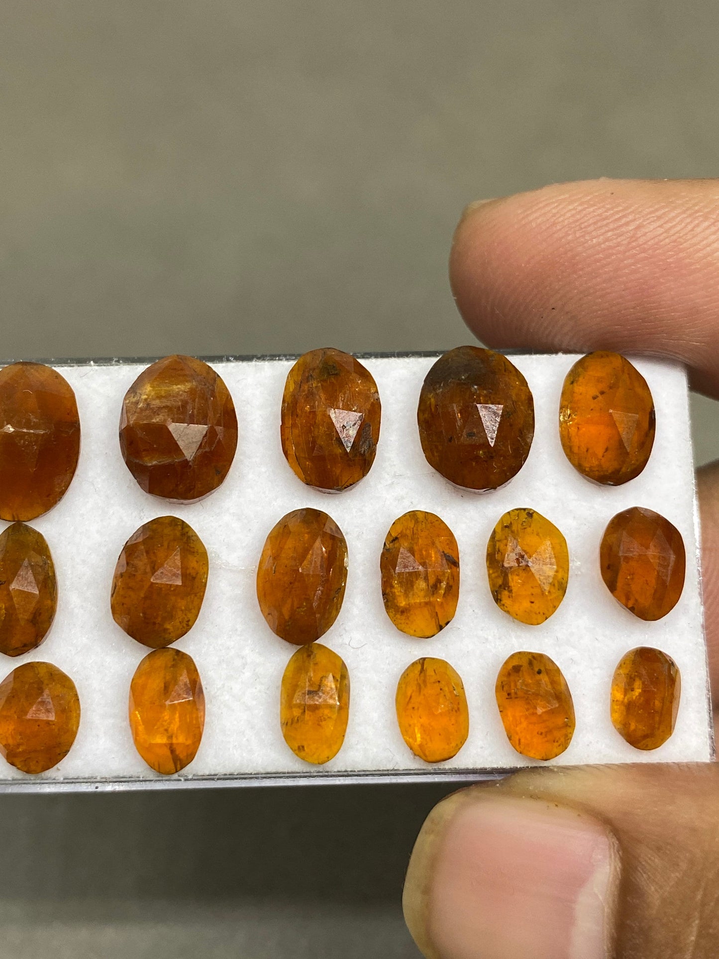 Stunning Rare orange kyanite rosecut  flats fine quality weight 29 carats pcs 17  size 7x4.3mm-11.2x8.3mm good quality rosecut kyanite