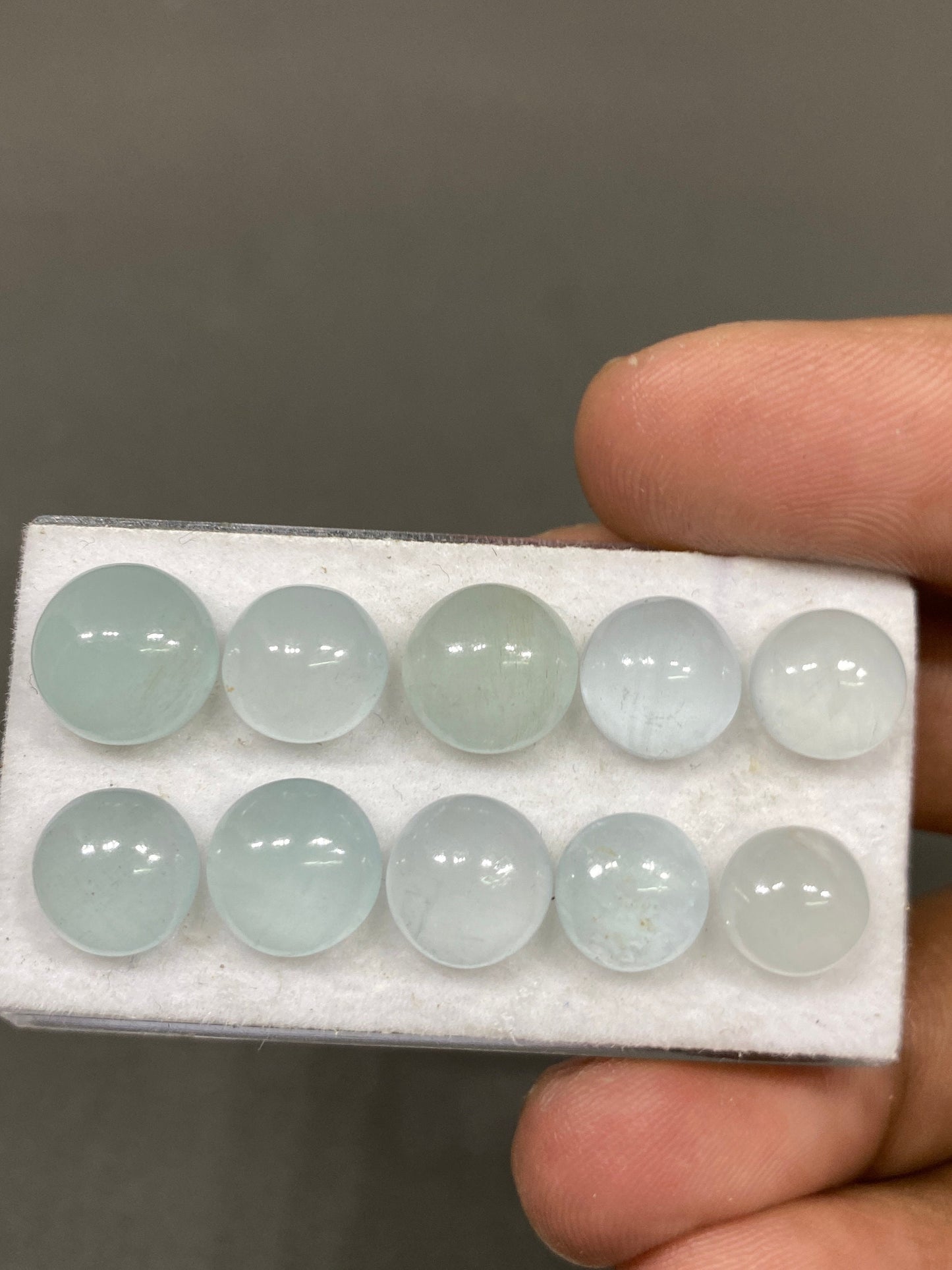 Milky Aquamarine round cabochon 8-10mm weight 35 carats beautiful aquamarine cabochons pcs 10 cute natural aquamarine cabochon