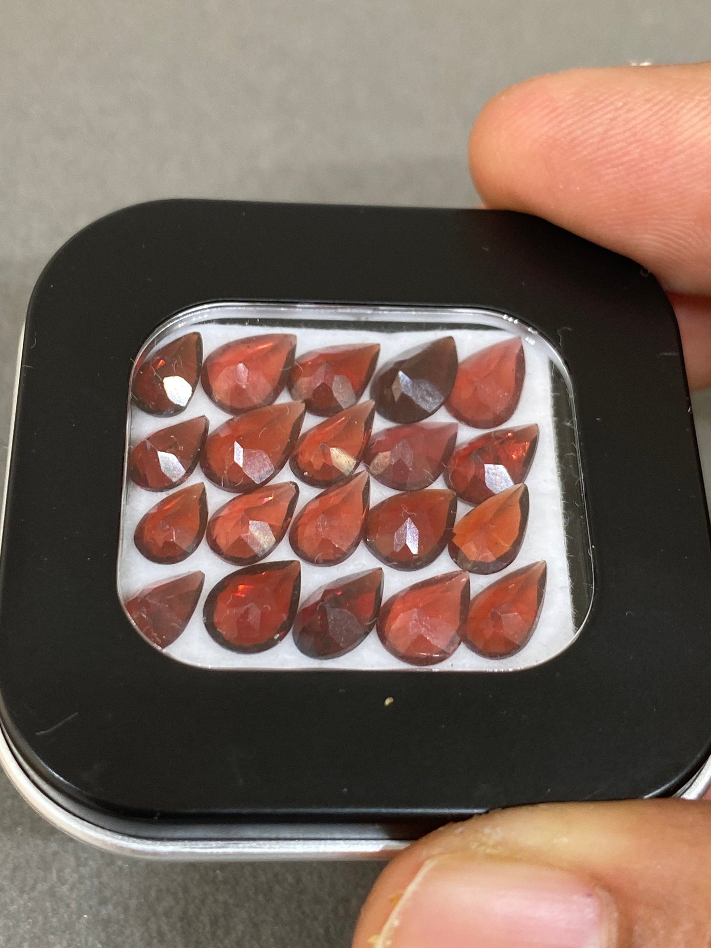 Rare Red garnet pear shape cut pcs 20 wt 19.5 cts  size 6x4-9x6mm  garnet pear cut stones jewelry supply