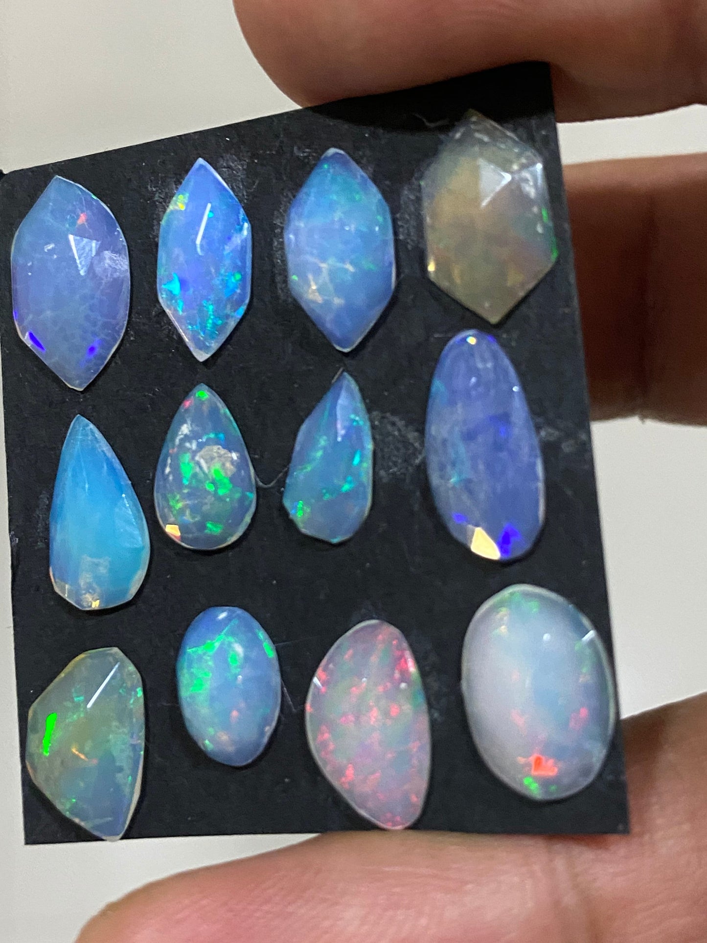 Dazzling Ethiopian opal hexagon freeform rosecut Welo opal rosecut aaa wt 9 cts pcs 12 size rosecut fire opal geometric  rosecut