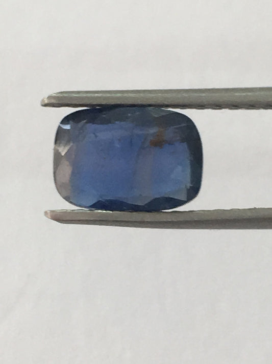 Very Rare blood Royal blue sapphire cushion cut wt 1.30 carats size 7.8 x5.2mm rare red mark inside blue sapphire rare engagement ring gem