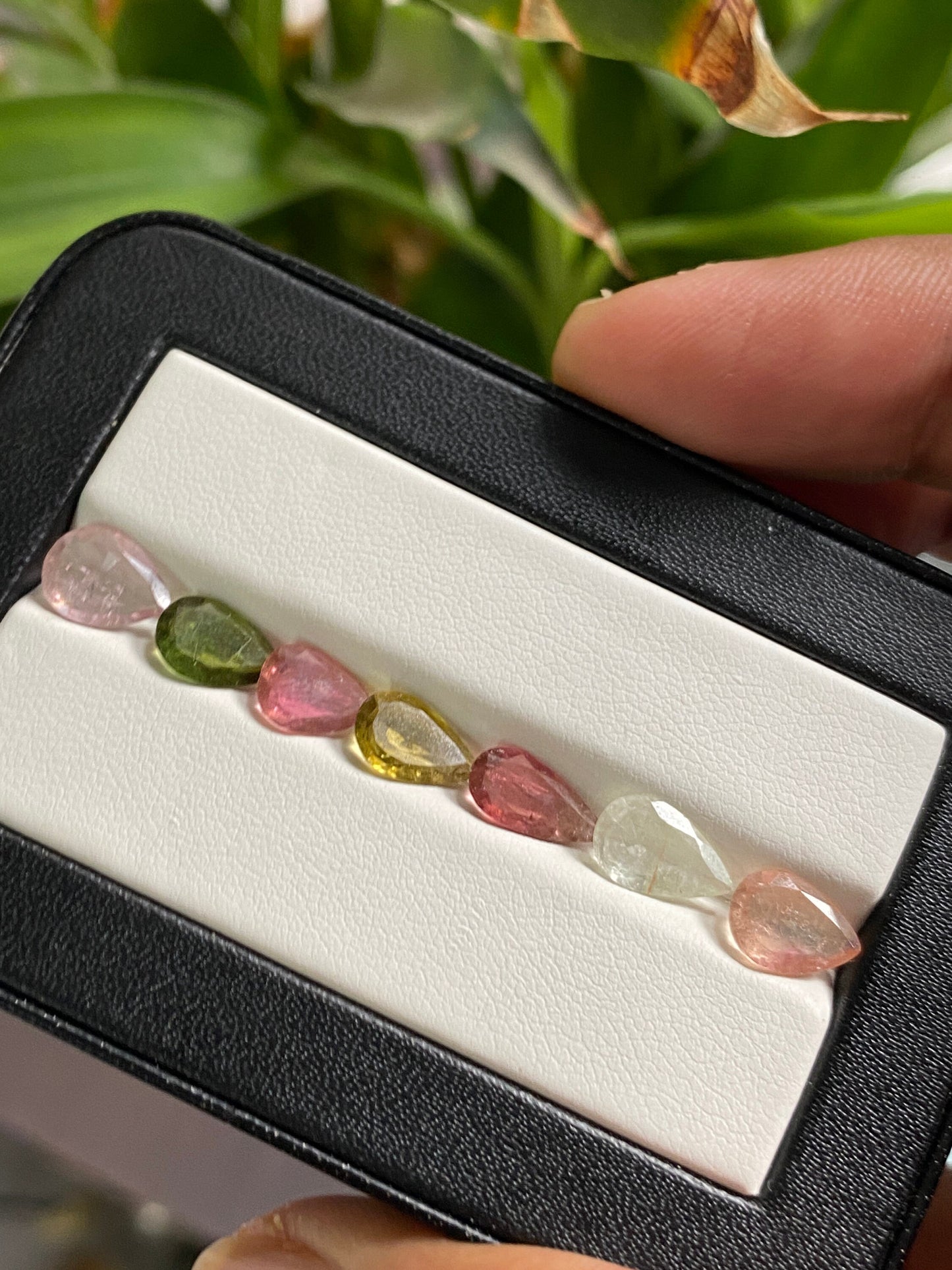 Gorgeous Rare Multi Tourmaline pear cutstones pcs 7 wt 6 cts 8x6.3mm-10.5x5mm tourmaline cuts pears cutstones pink  tourmaline