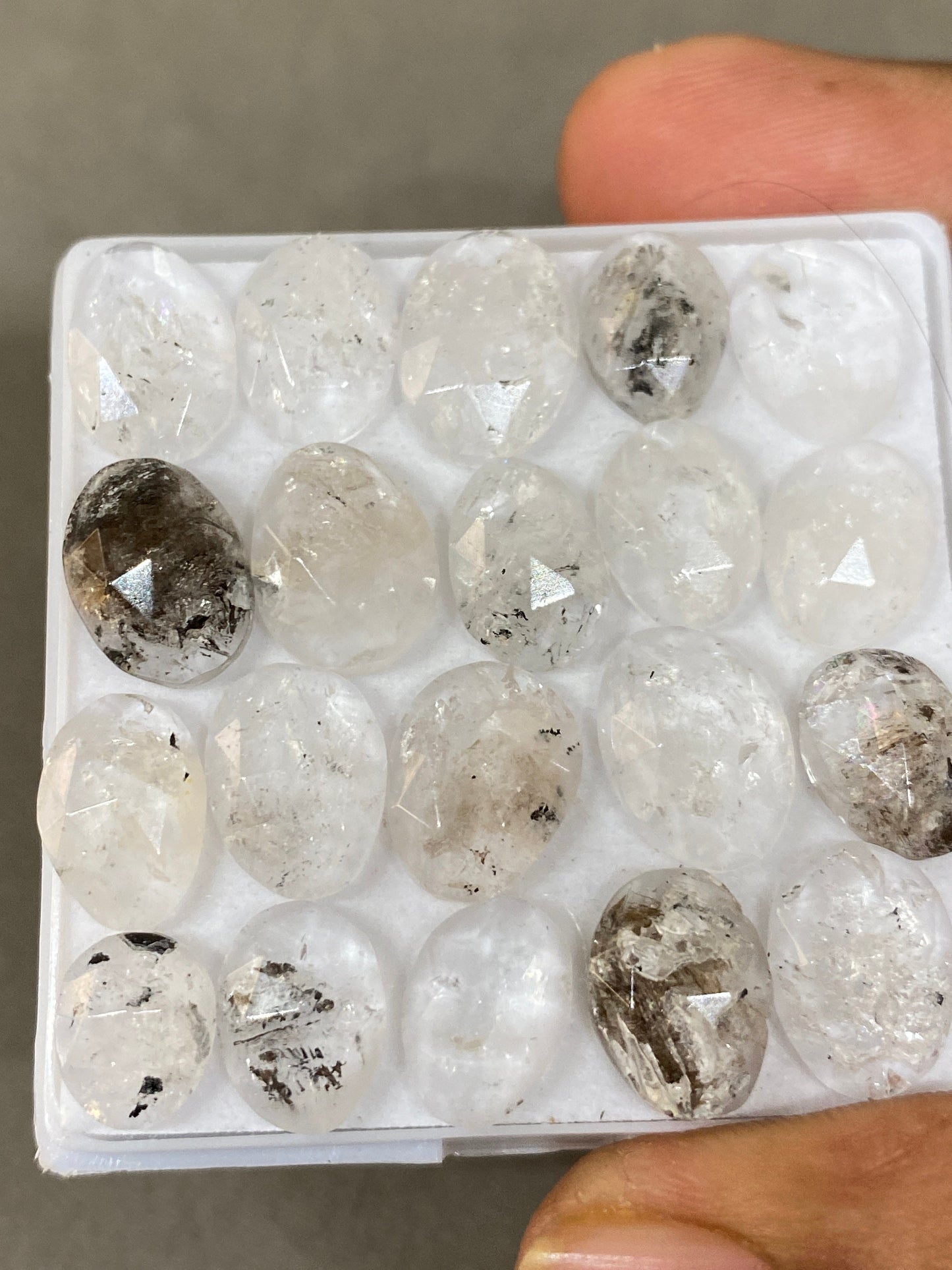 Dazzling very very rare herkimer diamond rosecut lot amazing quality pcs 20 wt 51 carats size 9.5x7.8mm-12.8x9.8mm rosecut herkimer diamond