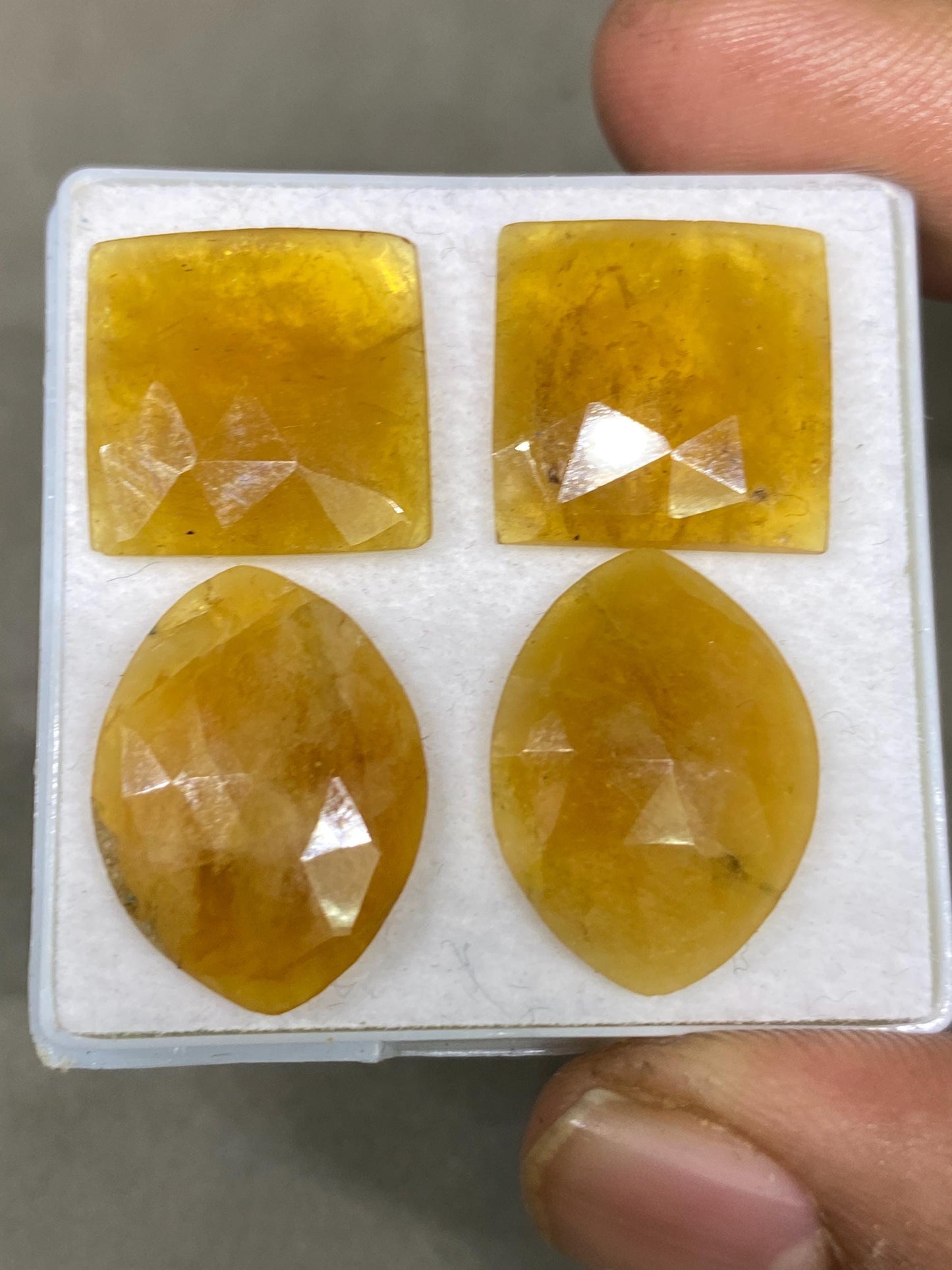 Rare Huge yellow beryl rosecut earrings supply pcs 4 weight 26.55 cts size 20x15-15mm natural sapphire rosecut yellow beryl fancy rosecut