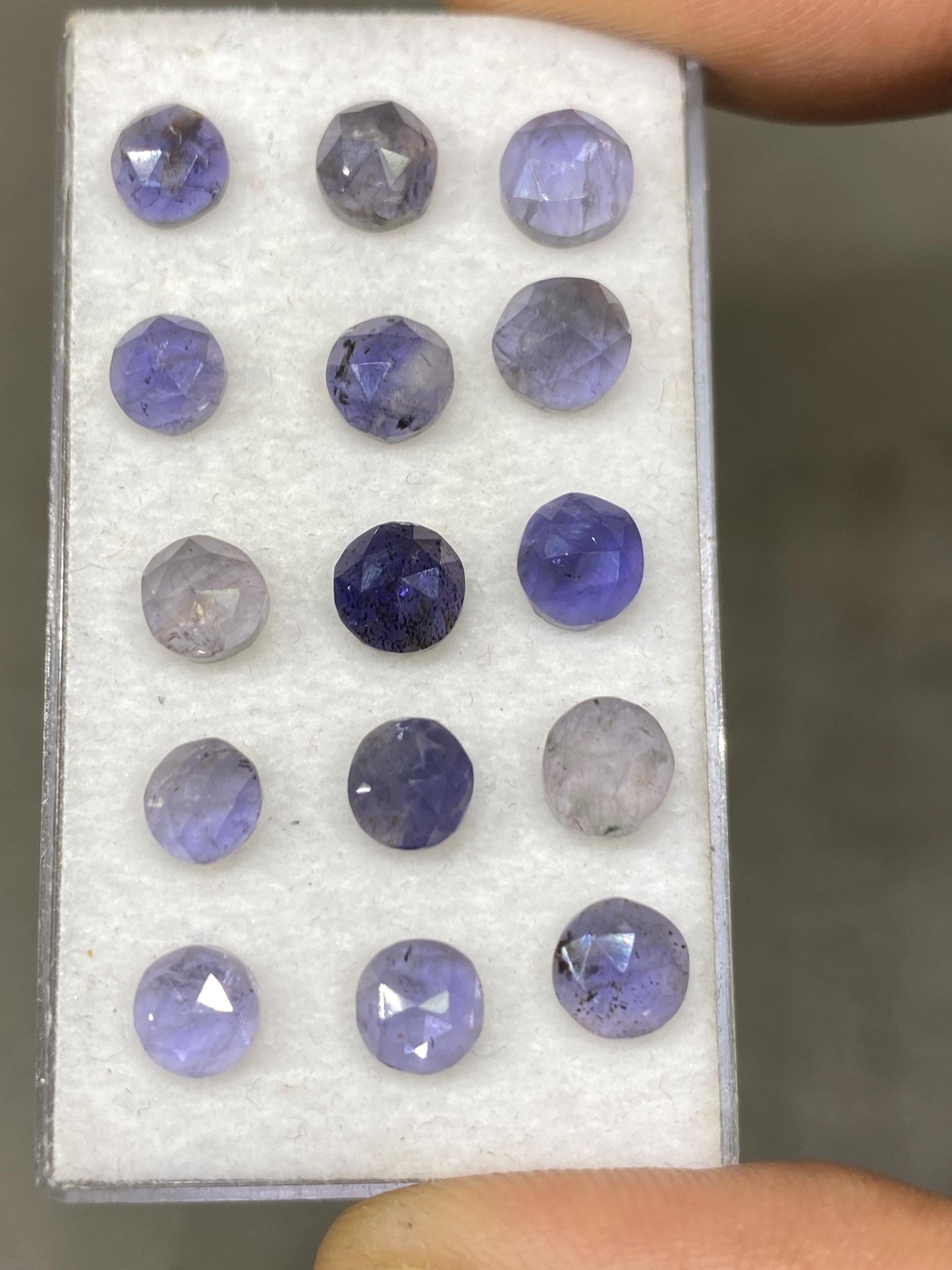 Wow Rare Nice quality iolite rosecut round wholesale lot pcs 15 weight  carats size  beautiful color