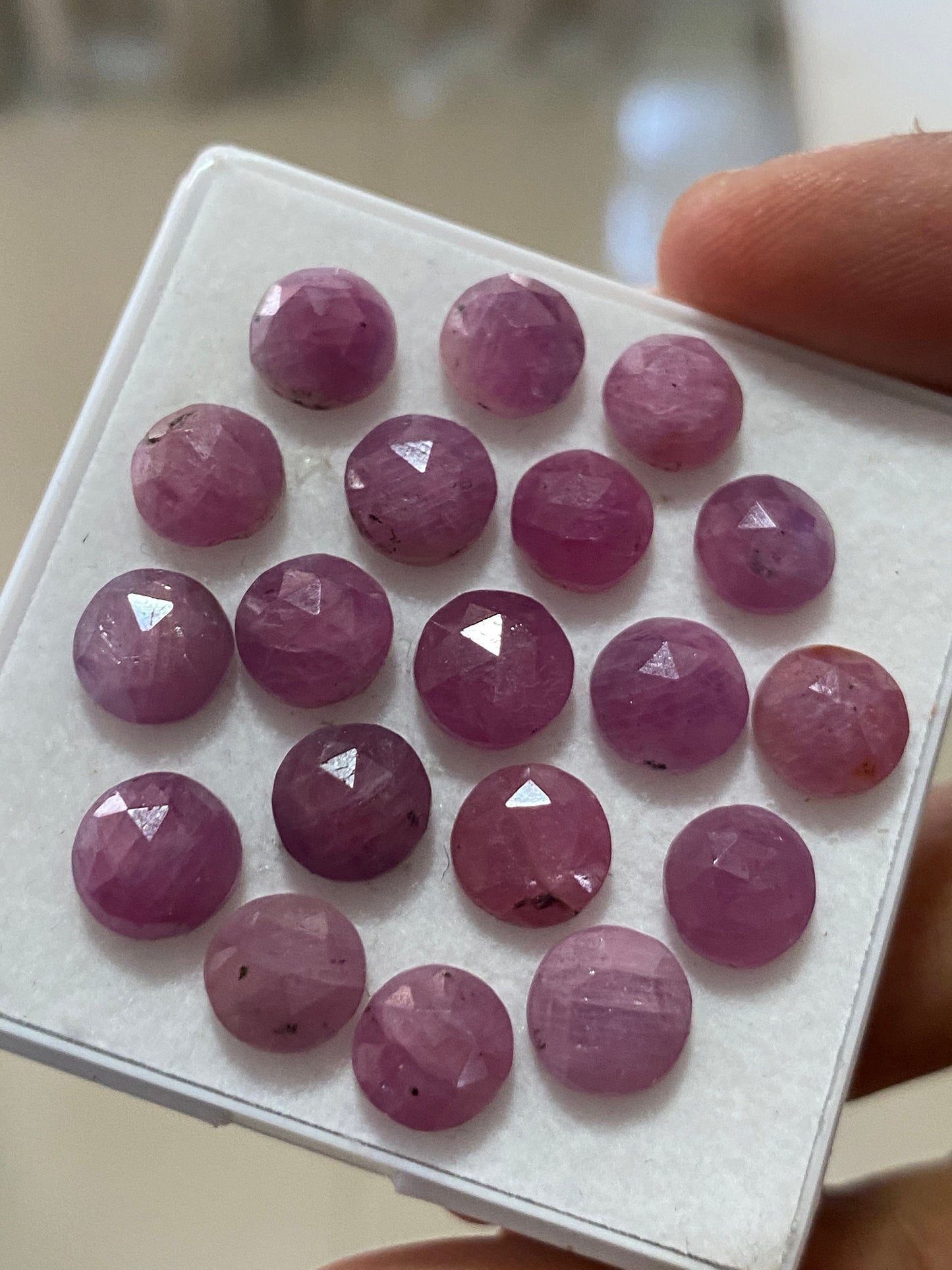 Stunning Rare tanzania mines pink sapphire rosecut round weight 48 cts pcs 19 size 7.5mm-8.2mm sapphire rosecut gems