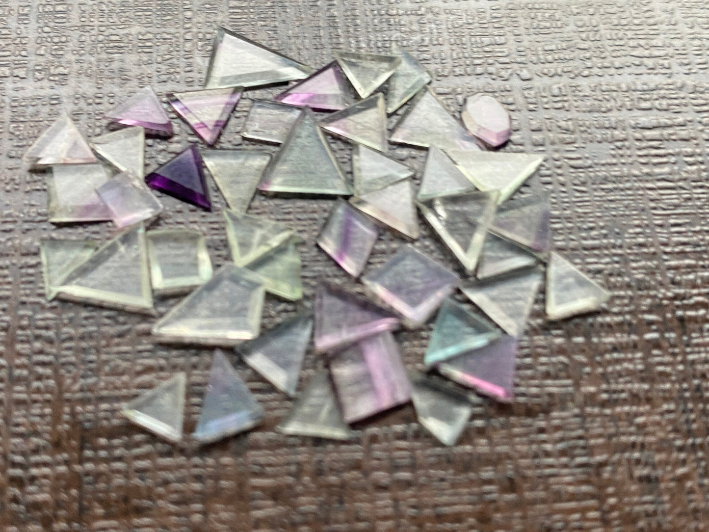 Gorgeous multi fluorite geometric fine quality wt 10.45 carats size 3.8x4mm-7.8x7mm pcs 44 fluorite geometric thin slices side faceted