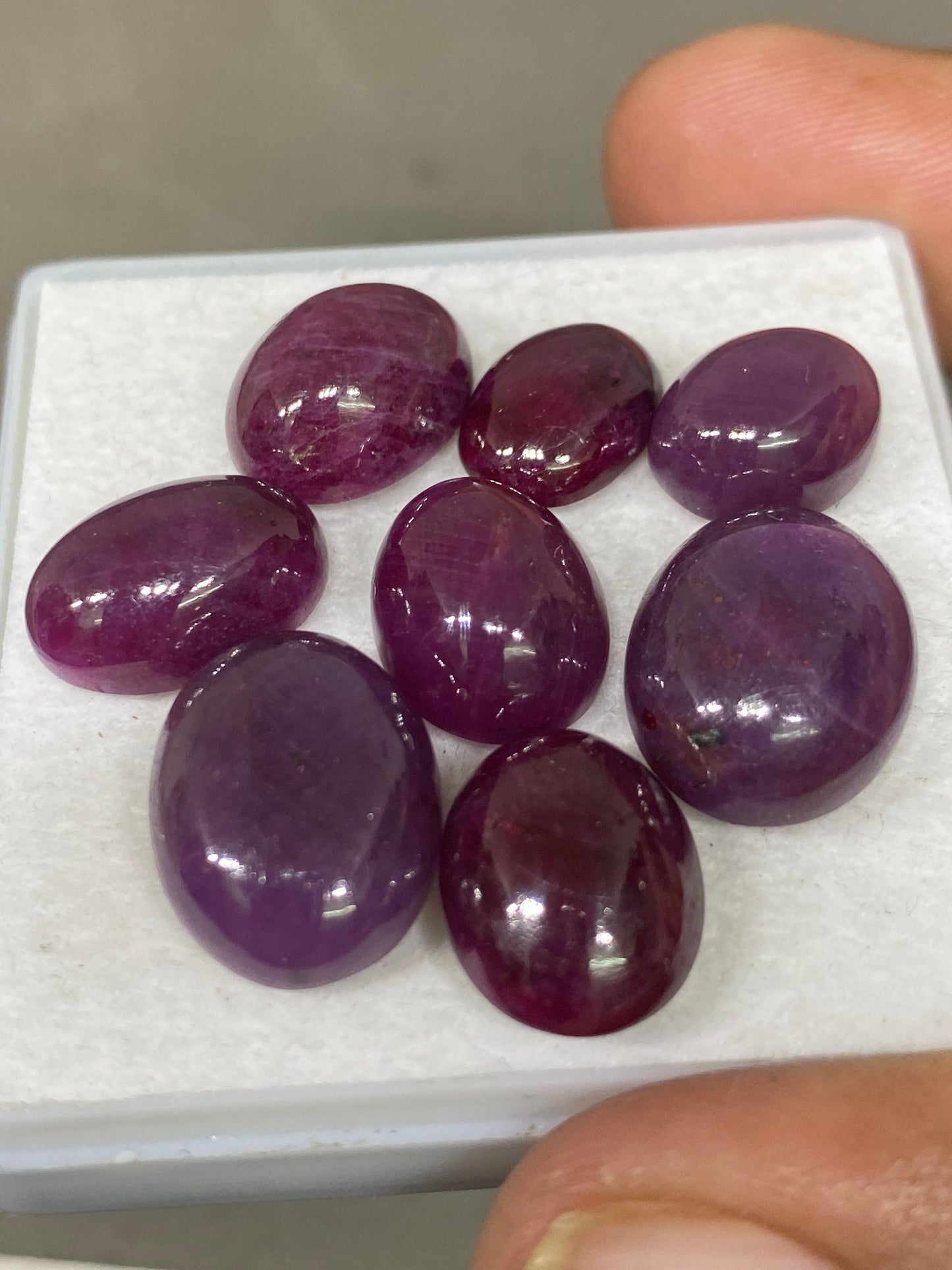 very rare natural ruby cabochons tanzania mine lot mix pcs 8 wt 94 cts size 12x9-17x13mm unheated untreated ruby smooth