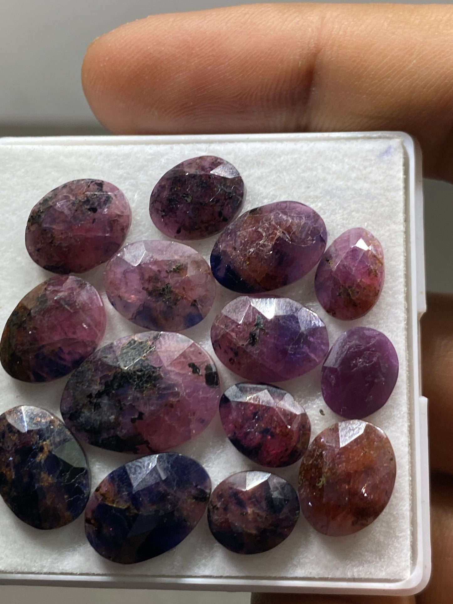 Vivacious Rare winza mines pretty bicolor pink sapphire rosecut ovalish weight 63 cts pcs 14 size 10x8-14x10mm sapphire rosecut gems