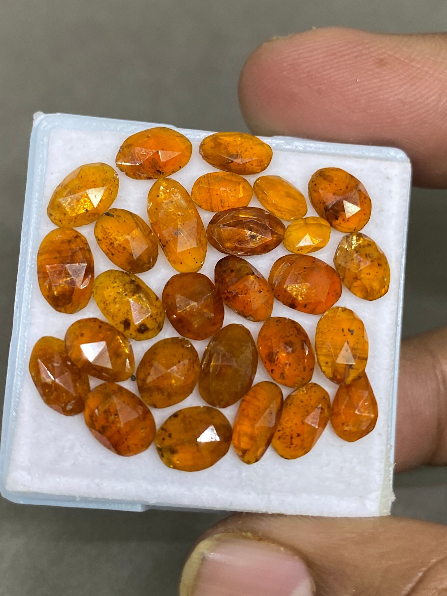 Wow Rare orange kyanite rosecut  flats fine quality weight 28.5 carats pcs 27 size good quality rosecut kyanye