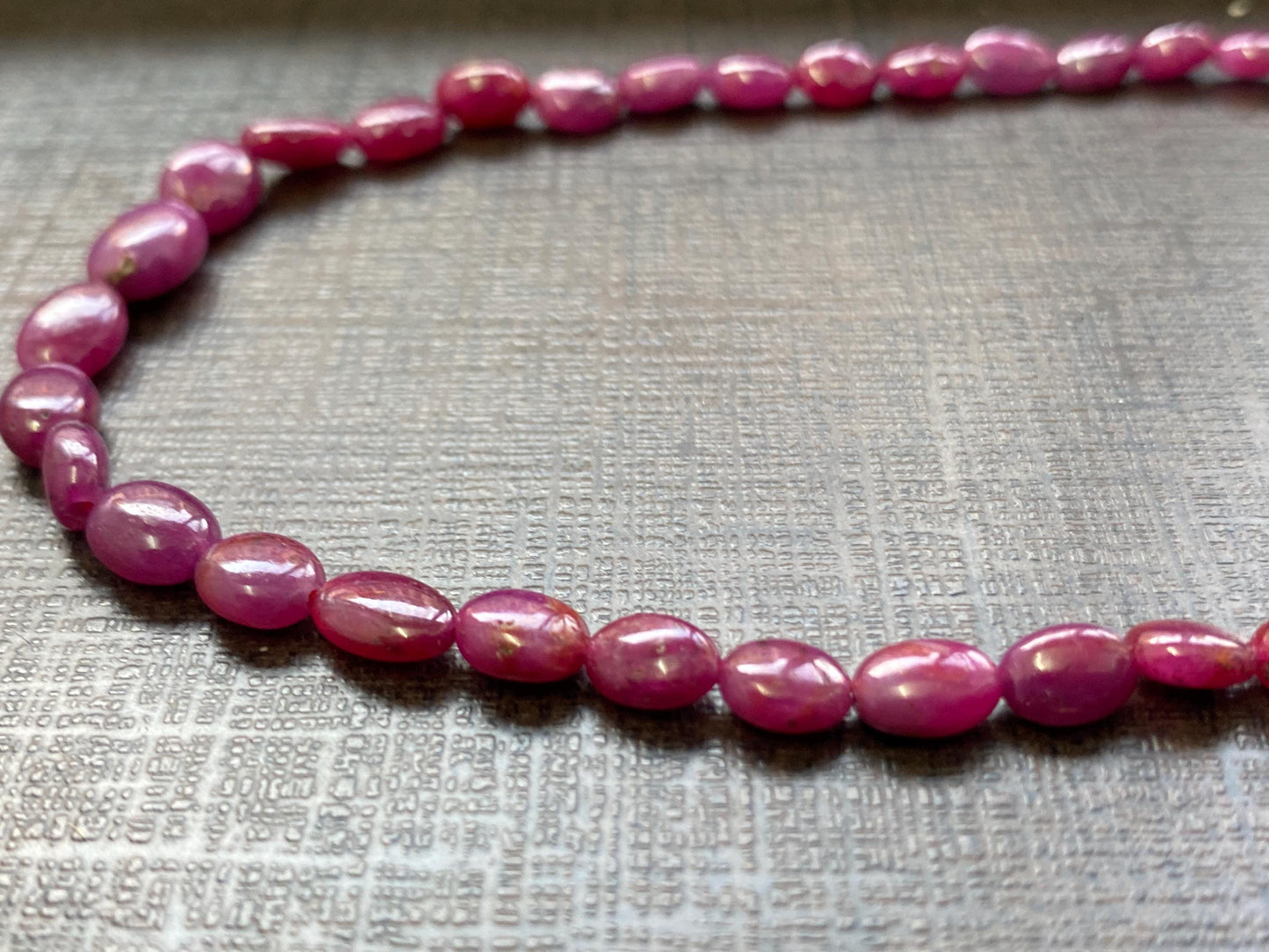 Rare Natural Ruby necklace smooth polished ruby oval nuggets weight 72.85 carats size 4.9x3.9mm-9.3x6.8mm Lth 17 Inches ruby