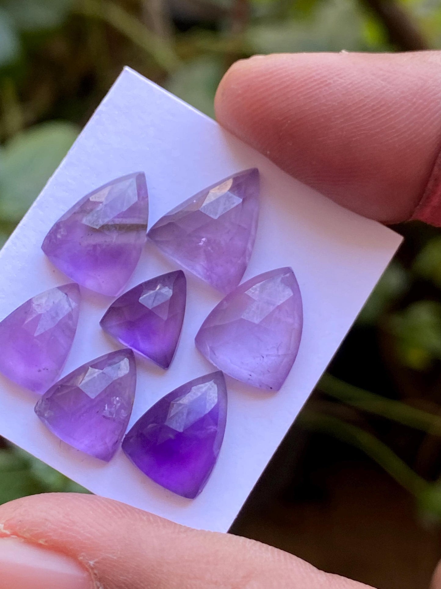 Stunning rare amethyst rosecut fancy shield shapes amethyst pendant supply weight 21.80 carats pcs 7 size 9.5x8.3mm-12x10mm rosecut amethyst