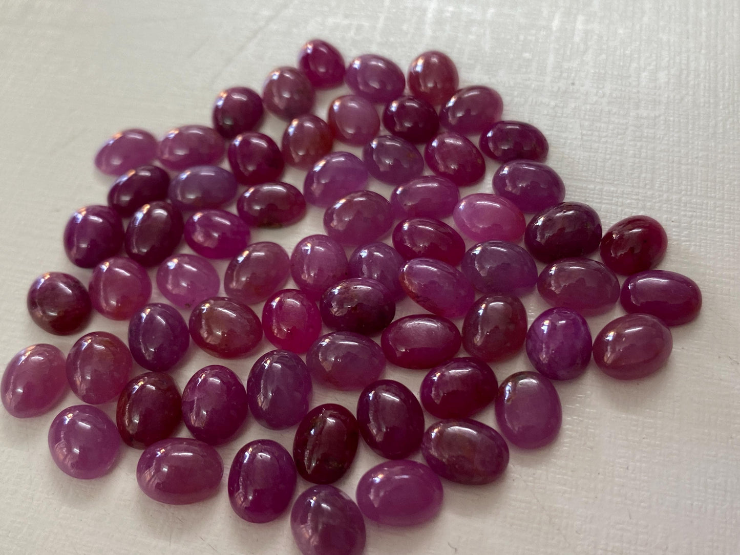 Dazzling very rare natural ruby cabochons Tanzania mines lot mix pcs  wt cts size 7x9mm unheated untreated ruby smooth