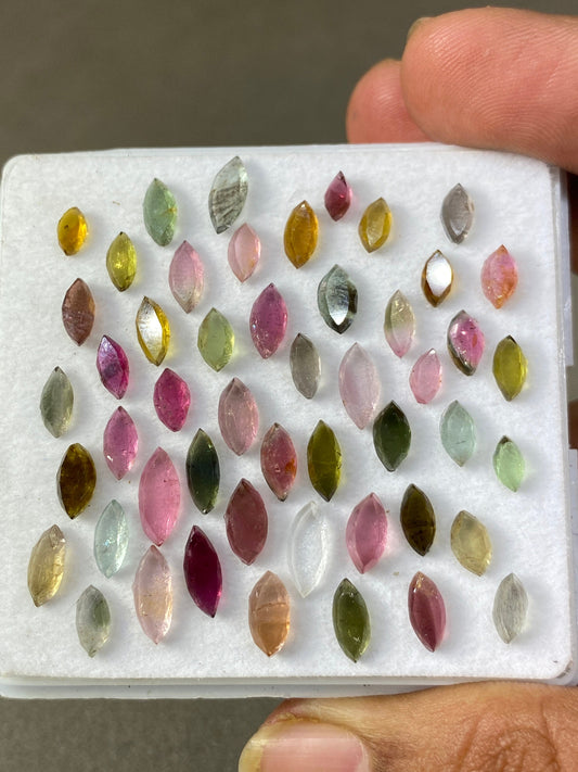 Beautiful candies Tourmaline marquees size 6x3mm-10x4mm  wt 22 carats pcs 50 Tourmaline mirror cut marquees