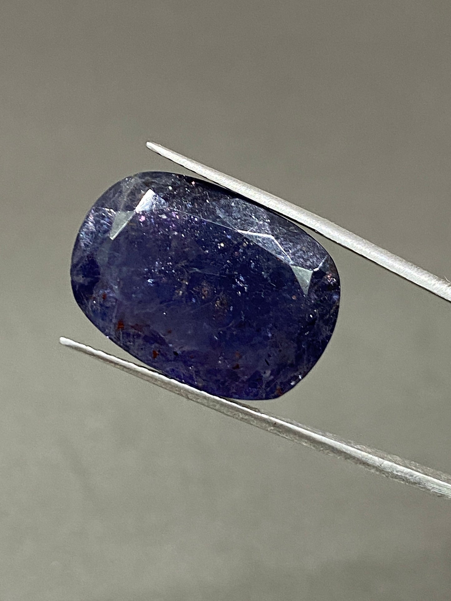 Awesome Iolite Sunstone confetti Cushion shape cut stone ideal for ring size 21x15mm weight 13.15 carats Iolite cutstones