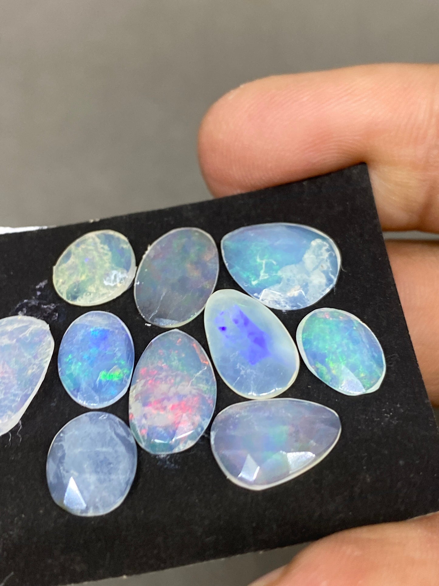 Fascinating Ethiopian opal rosecut Welo opal rosecut aaa quality wt 11 cts pcs 10 size 10x8mm-13x8mm rosecut opal fire natural opal rosecut