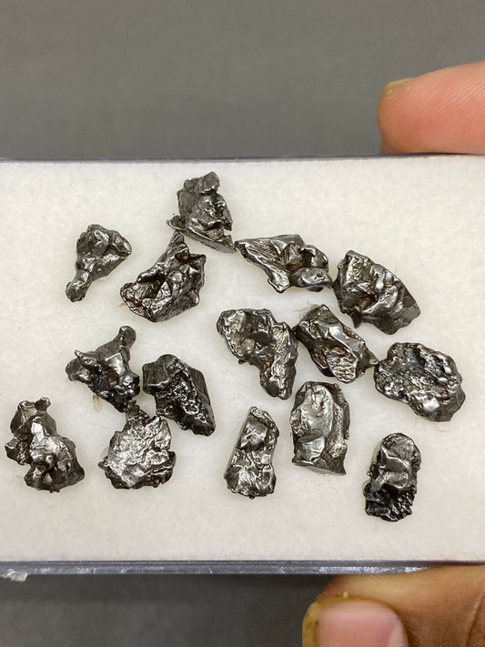 Fascinating Very rare meteorite weight 106 cts pcs 15 size 11.6x6.9mm-14.6x8.1mm meteorite outer space very rare stone wire wrapping supply