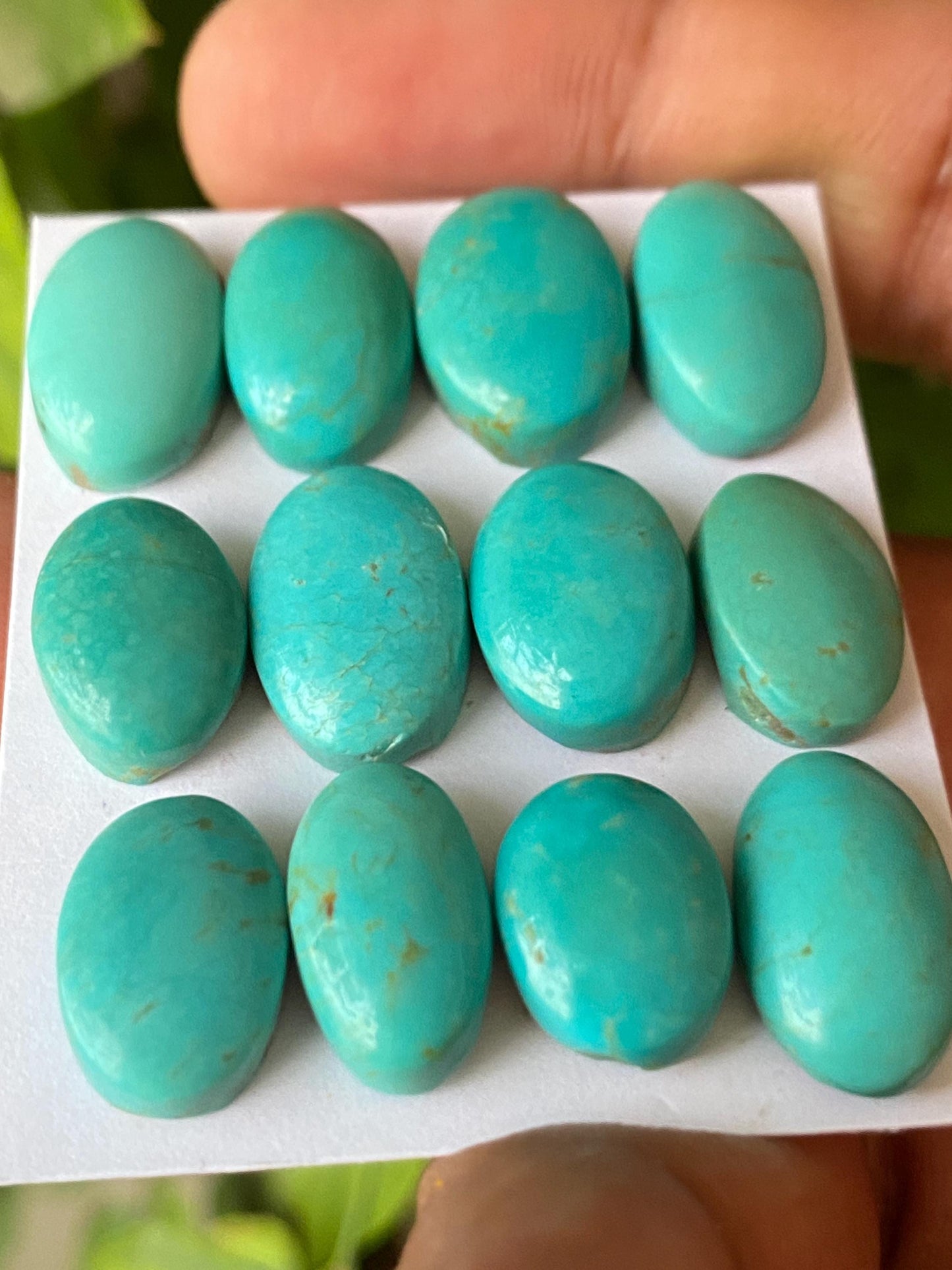 Lovely rare Arizona  mines Turquoise cabochons  natural smooth polished ovals pcs 12 wt 86.60 carats 13.6x10.5mm-16x11mm turquoise cabochons