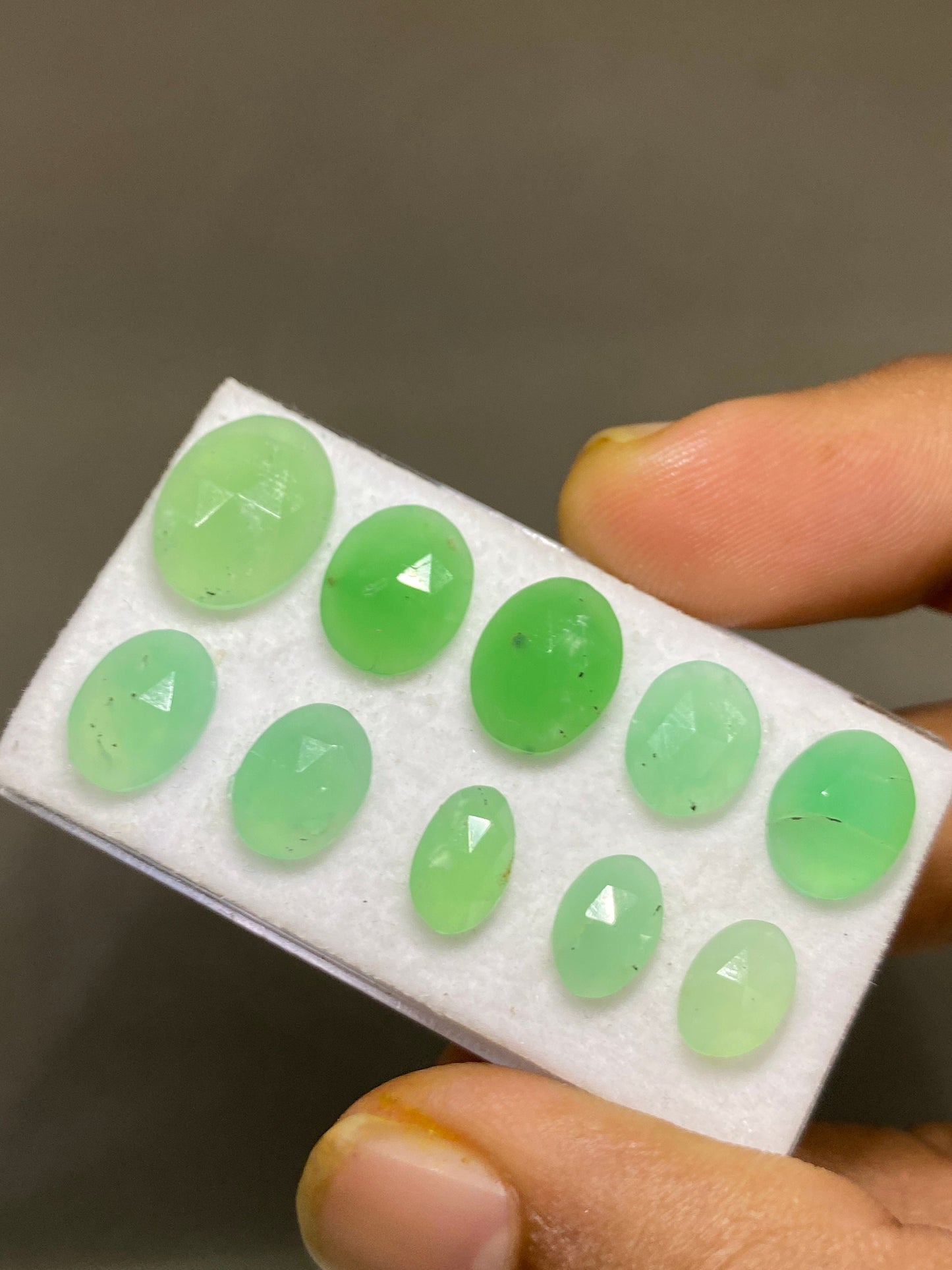 Fantastic Chrysoprase rosecut fancy wholesale lot fine quality wt 20 carats pcs 10 size 8.7x6mm-13x10mm chrysoprase rosecut