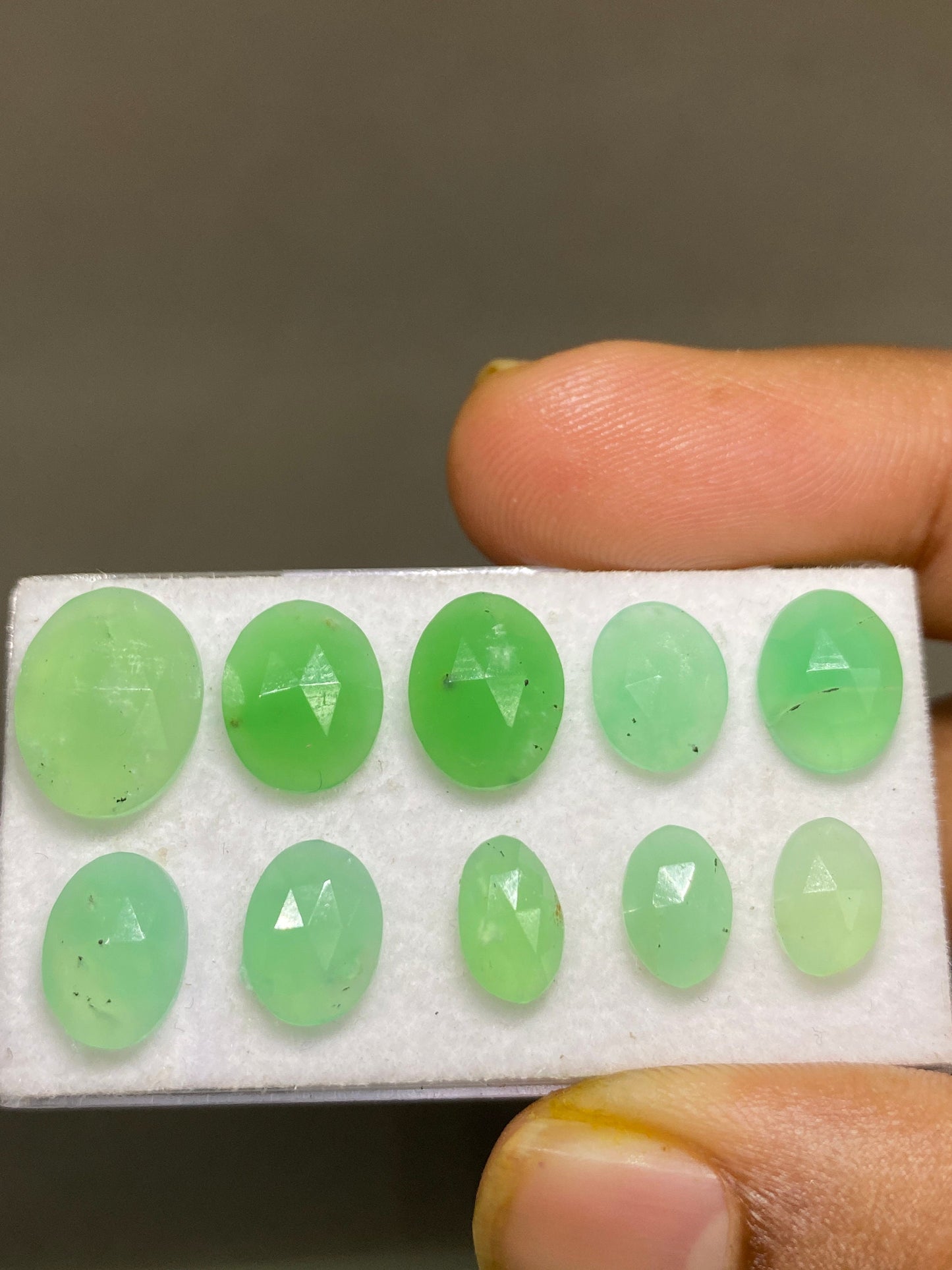 Fantastic Chrysoprase rosecut fancy wholesale lot fine quality wt 20 carats pcs 10 size 8.7x6mm-13x10mm chrysoprase rosecut