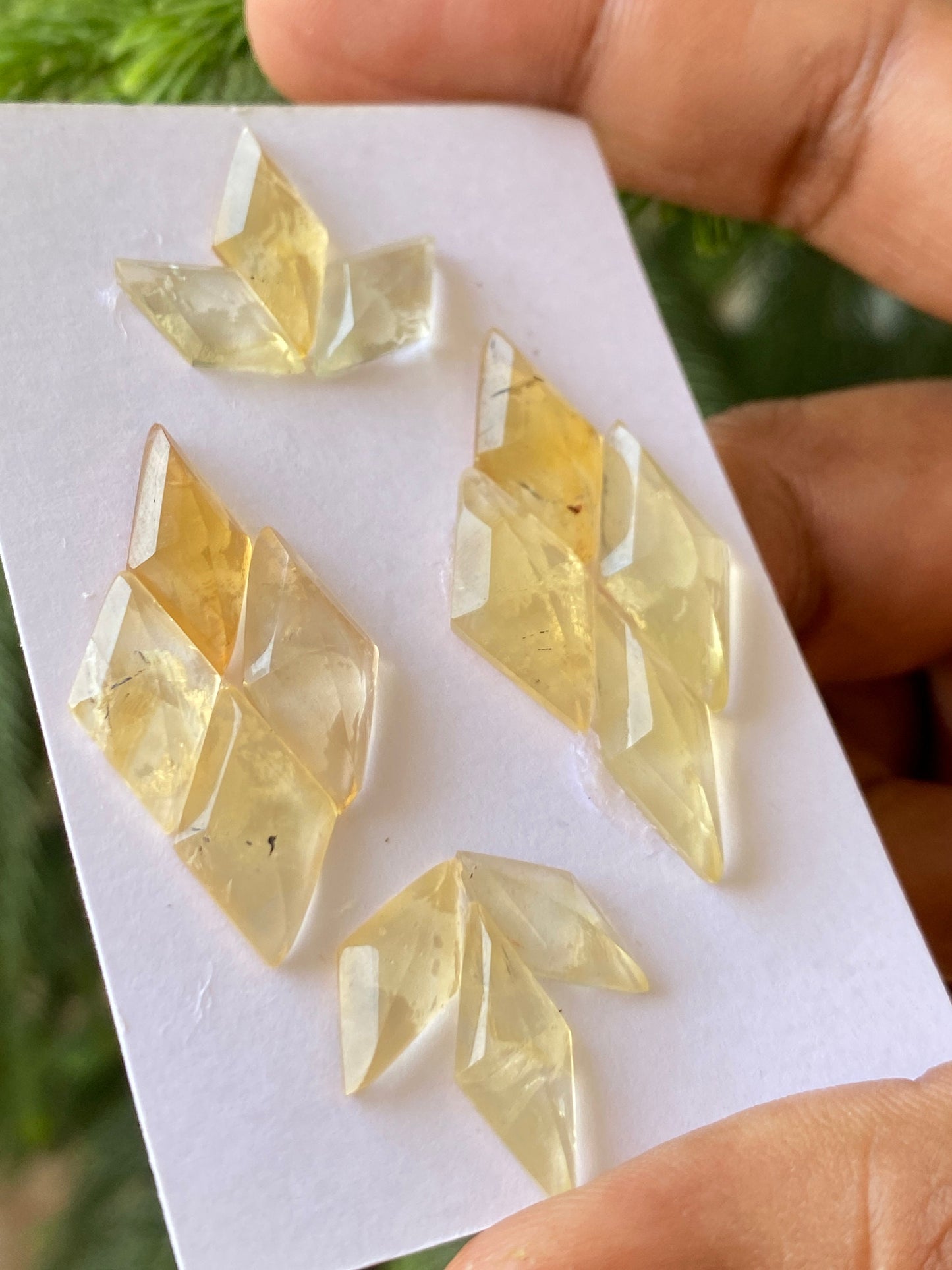 Gorgeous citrine diamond shape step cut weight 44 carats pcs 14 size 15x8-23x9mm citrine hexagon shape stepcut