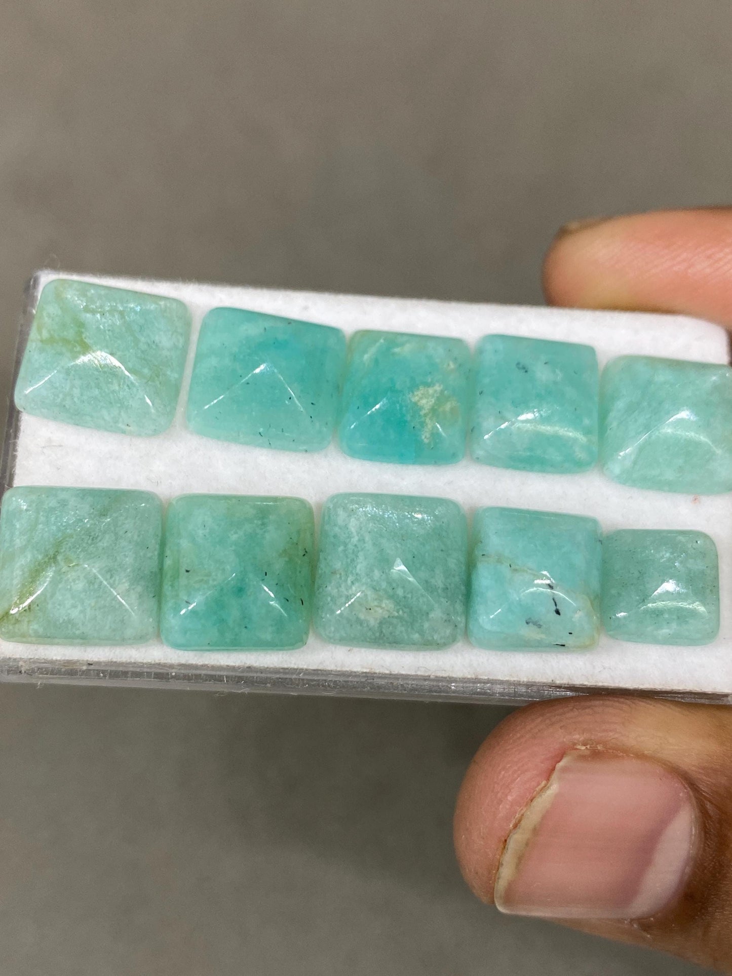 Aweome rare amazonite sugar loaf cabochons  weight 35 cts pcs 10 size 8mm-11mm amazonite  sugarloaf cabcohon