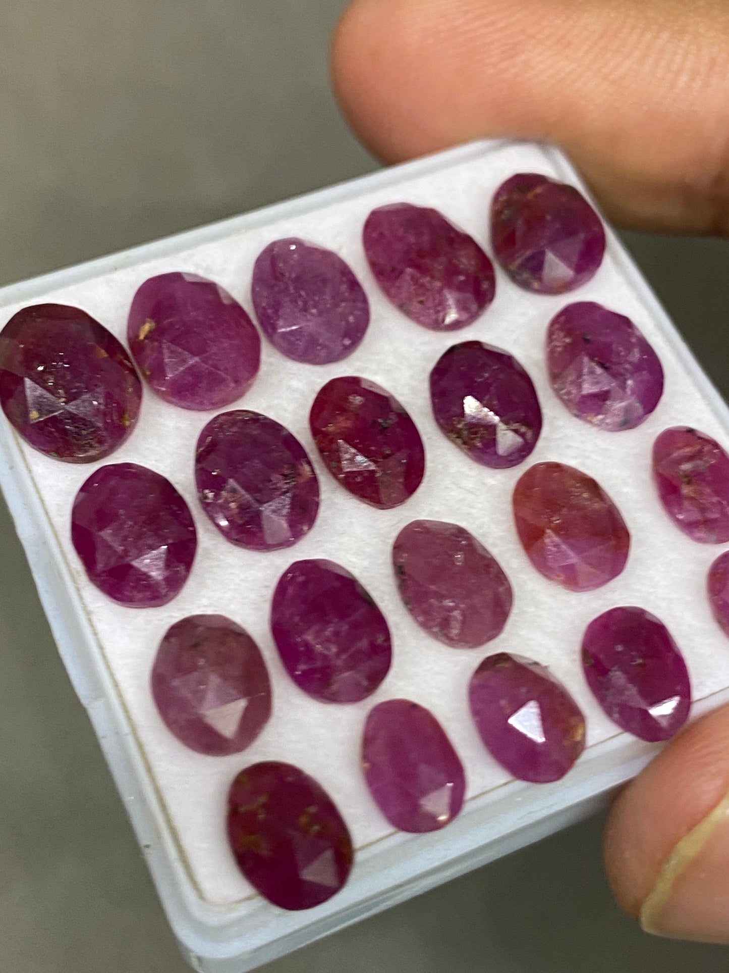 Amazing Rare natural tanzania ruby rosecut lot ovalish shapes pcs 20 wt cts size unheated untreated ruby rosecut